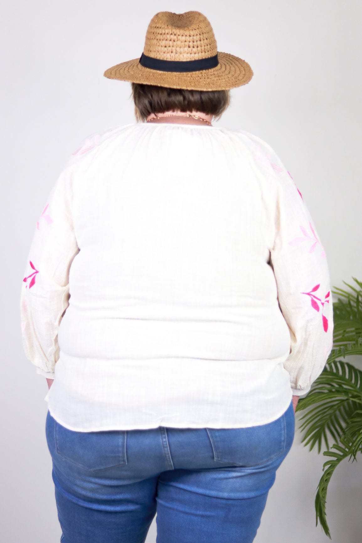 Pink & Ivory Embroidered Top