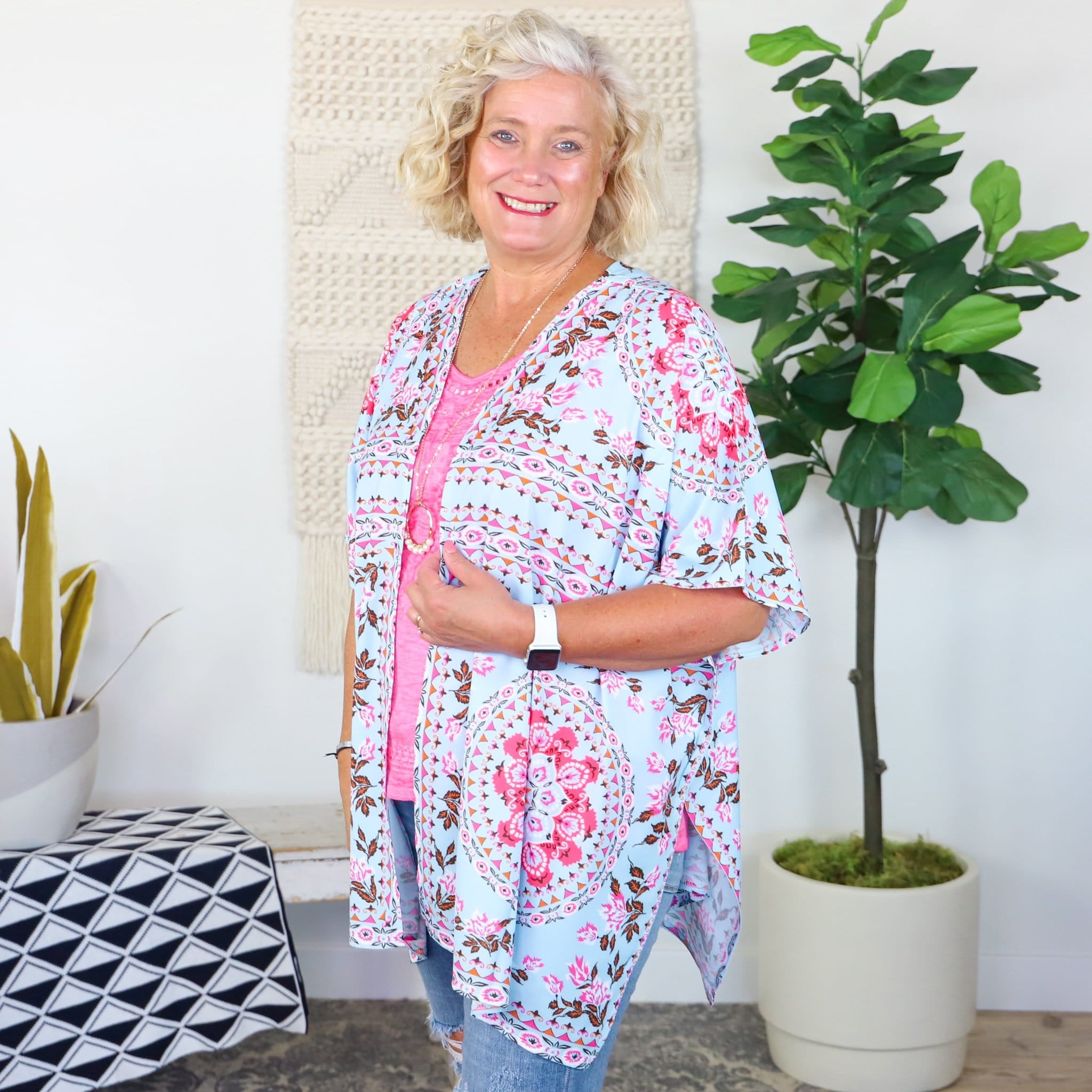 Mandala Printed Kimono