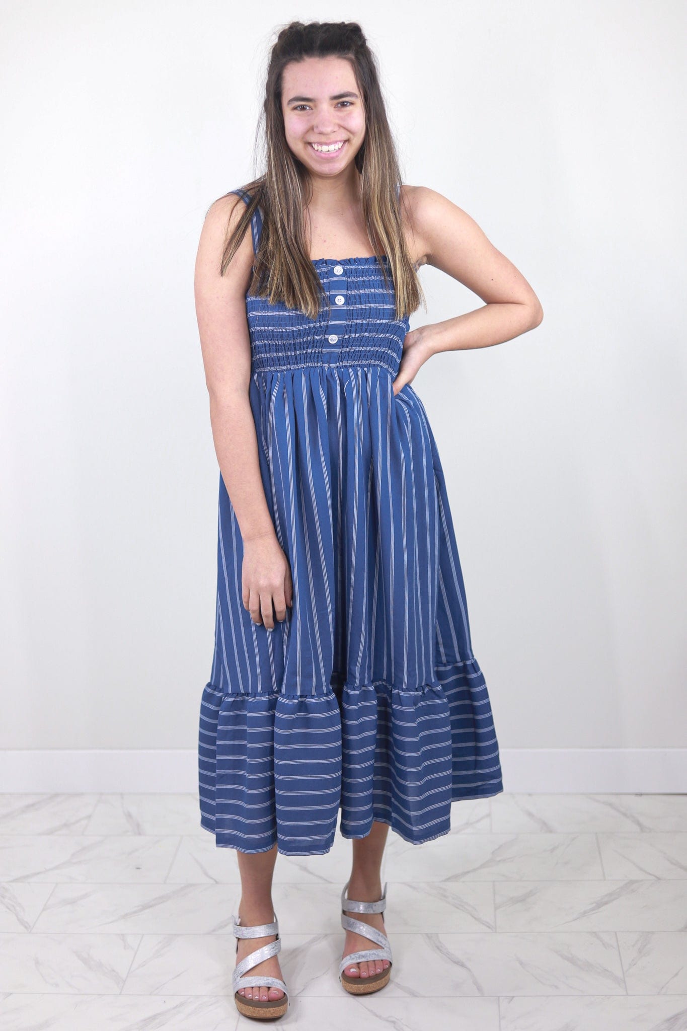 Nautical Vibes Blue Dress