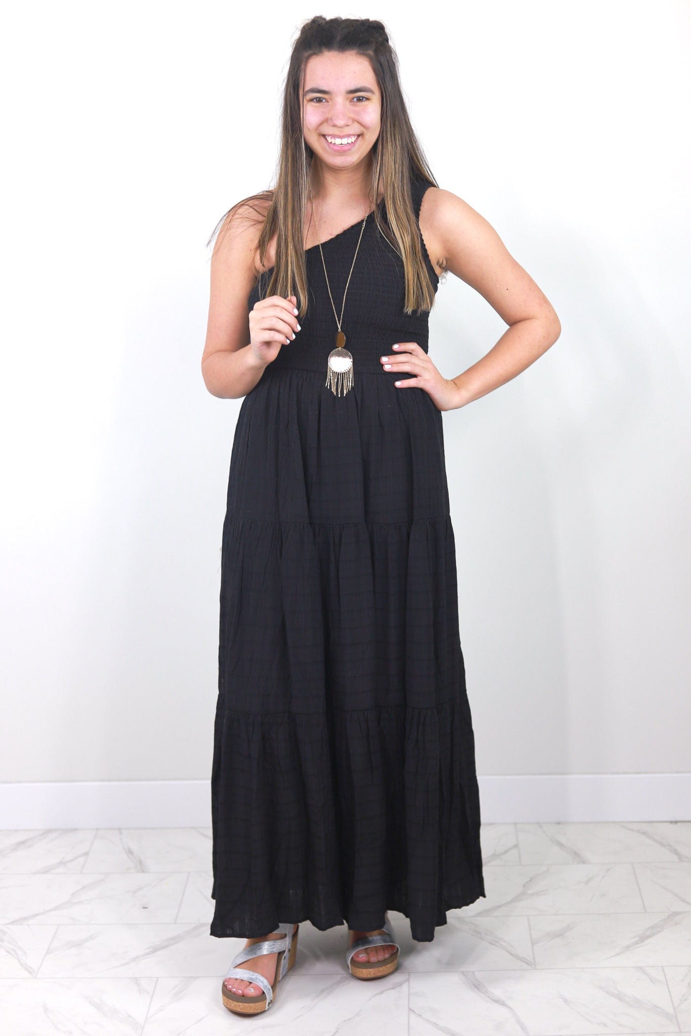 One Shoulder Small Detail Dress
