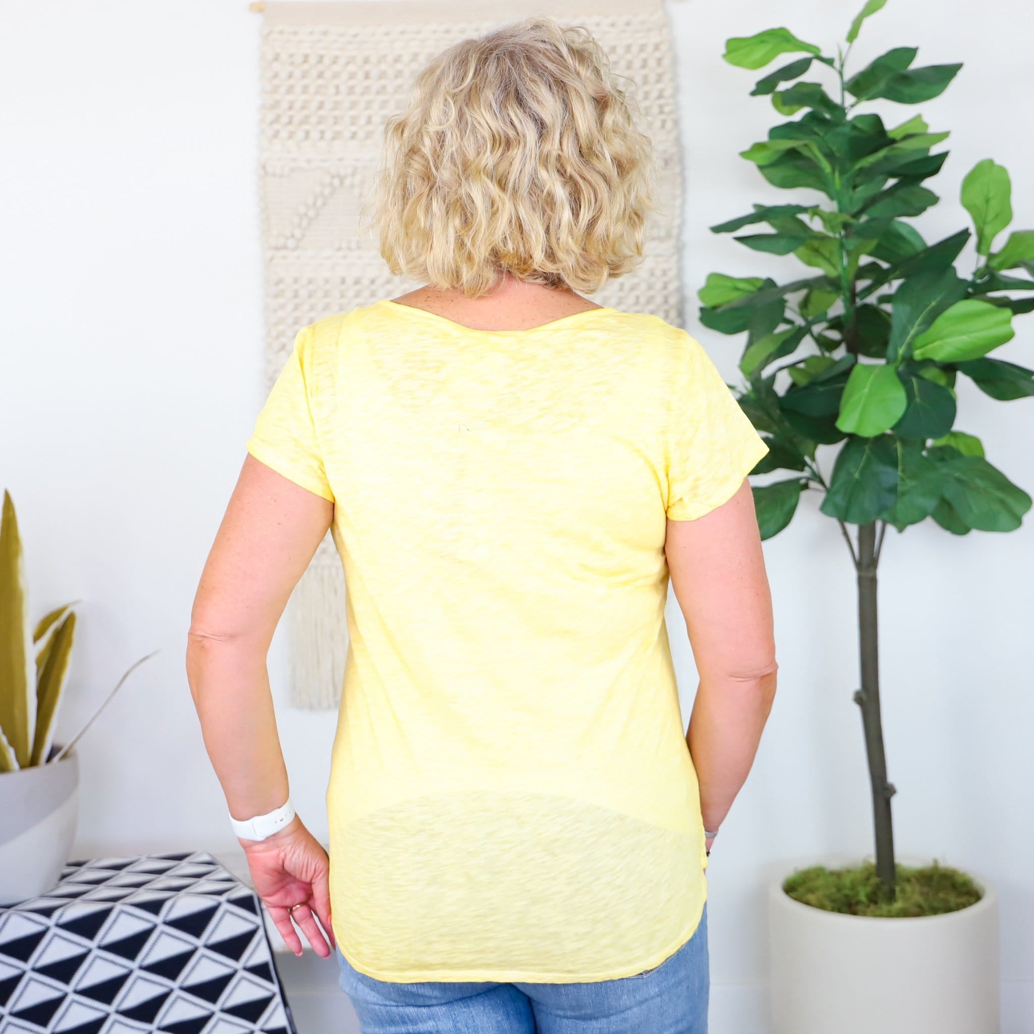 Solid Embroidered Print Top