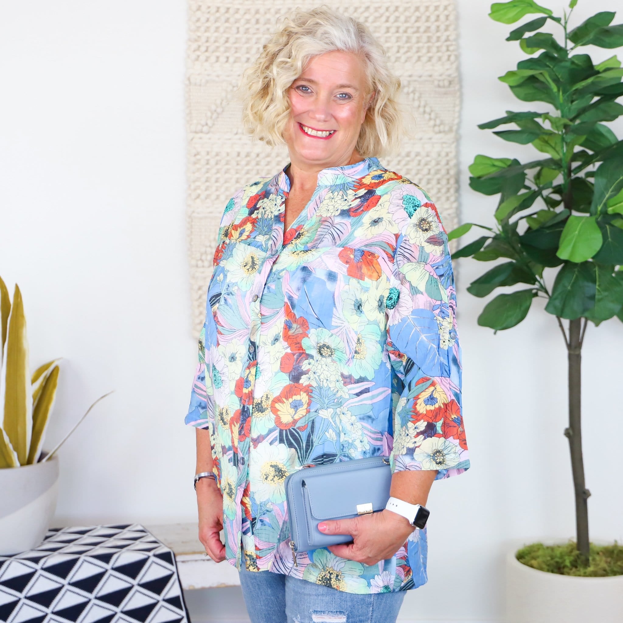 Spring Floral Blouse
