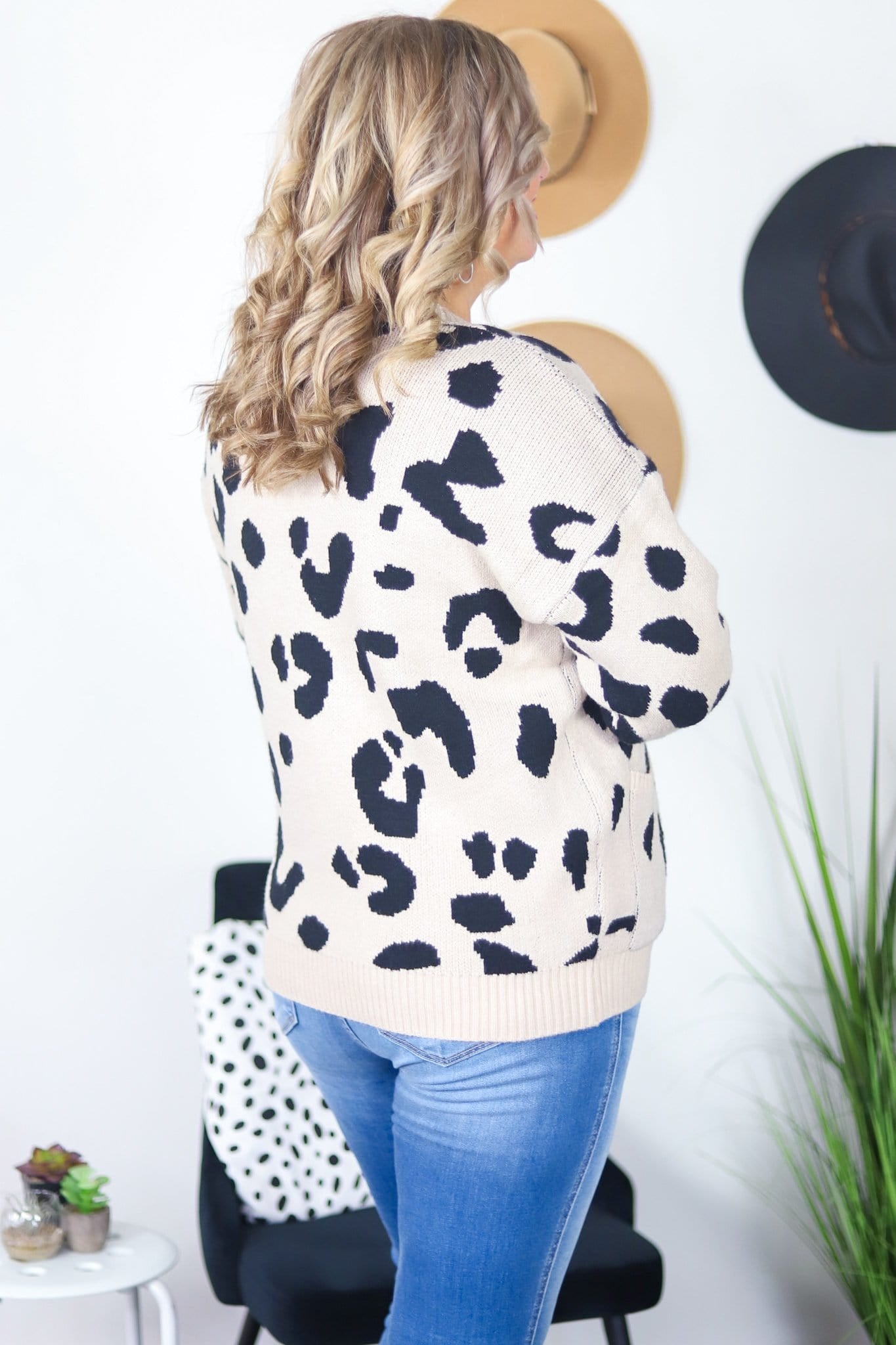Leopard Print Knit Cardigan