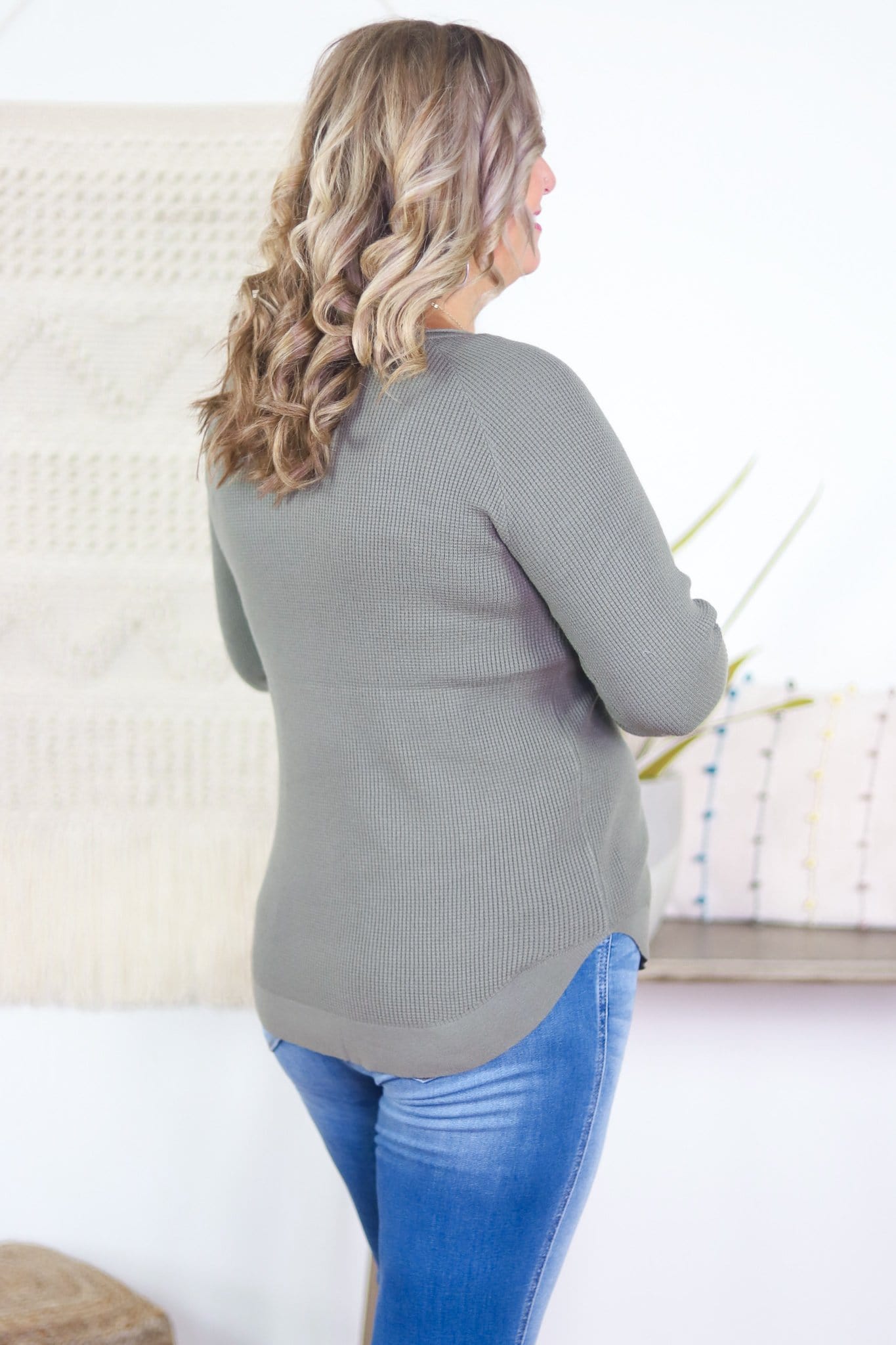 Waffle Raglan Top