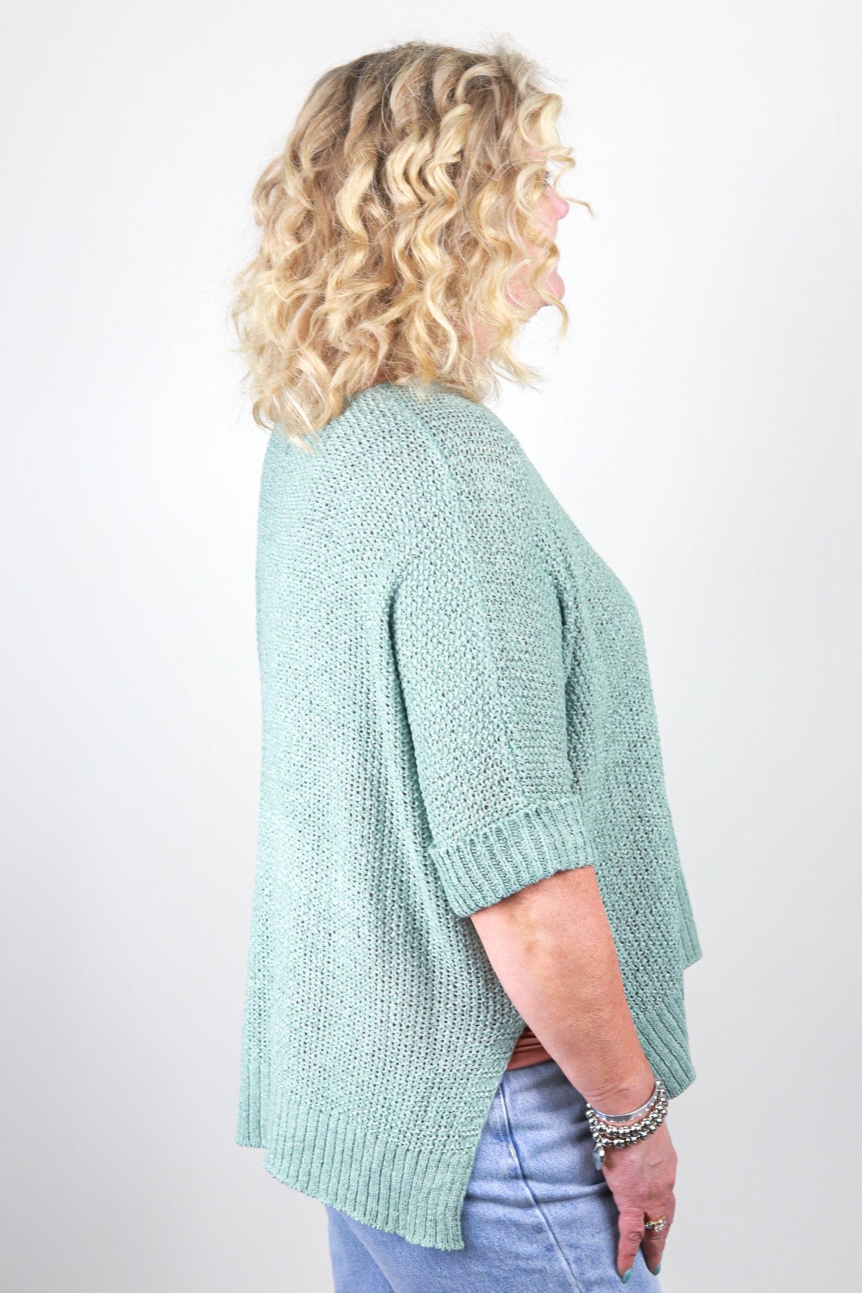 Sage Light Vneck Sweater