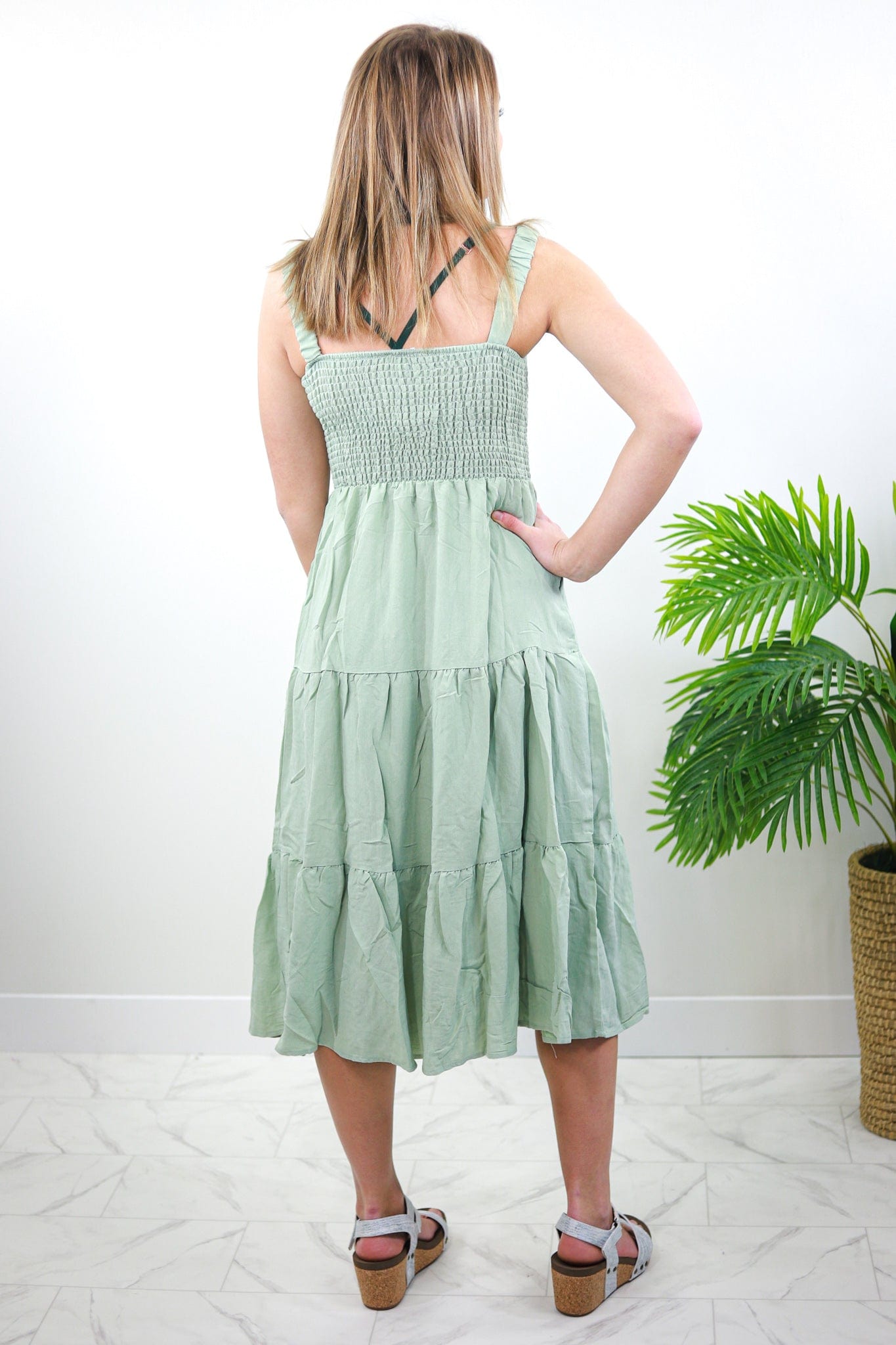 Sage Tropical Breeze Dress