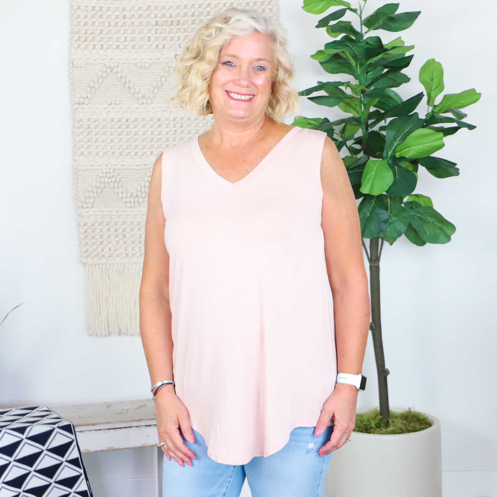 Luxe V-neck Sleeveless Top