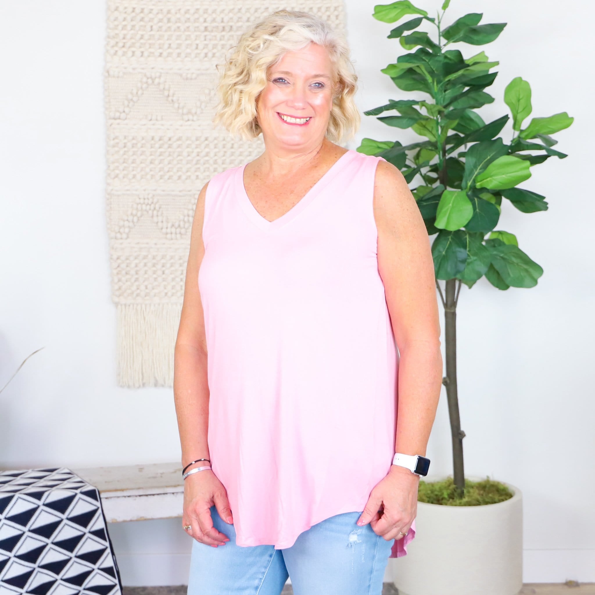 Luxe V-neck Sleeveless Top