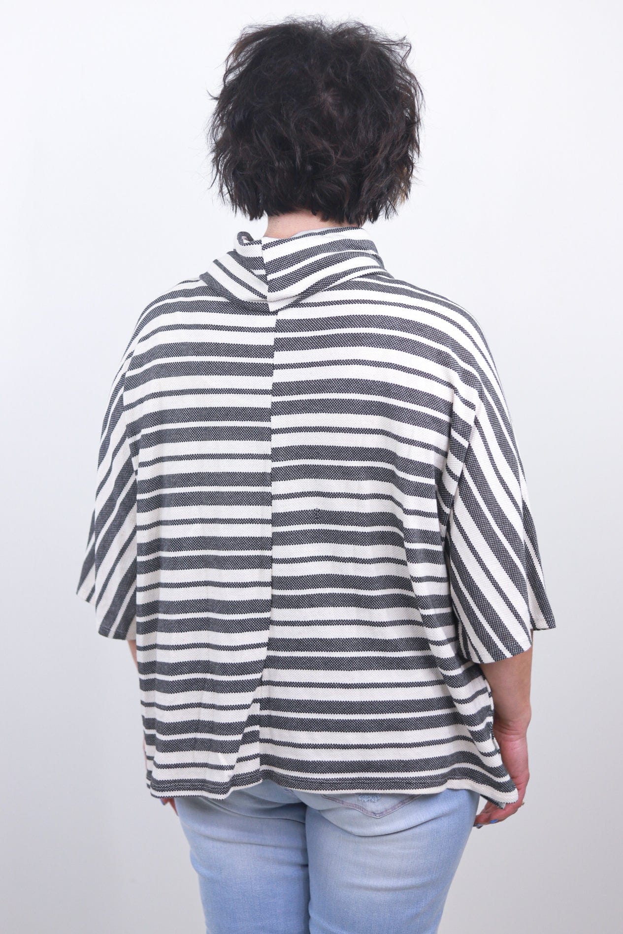 Stripe Knit Popover Top