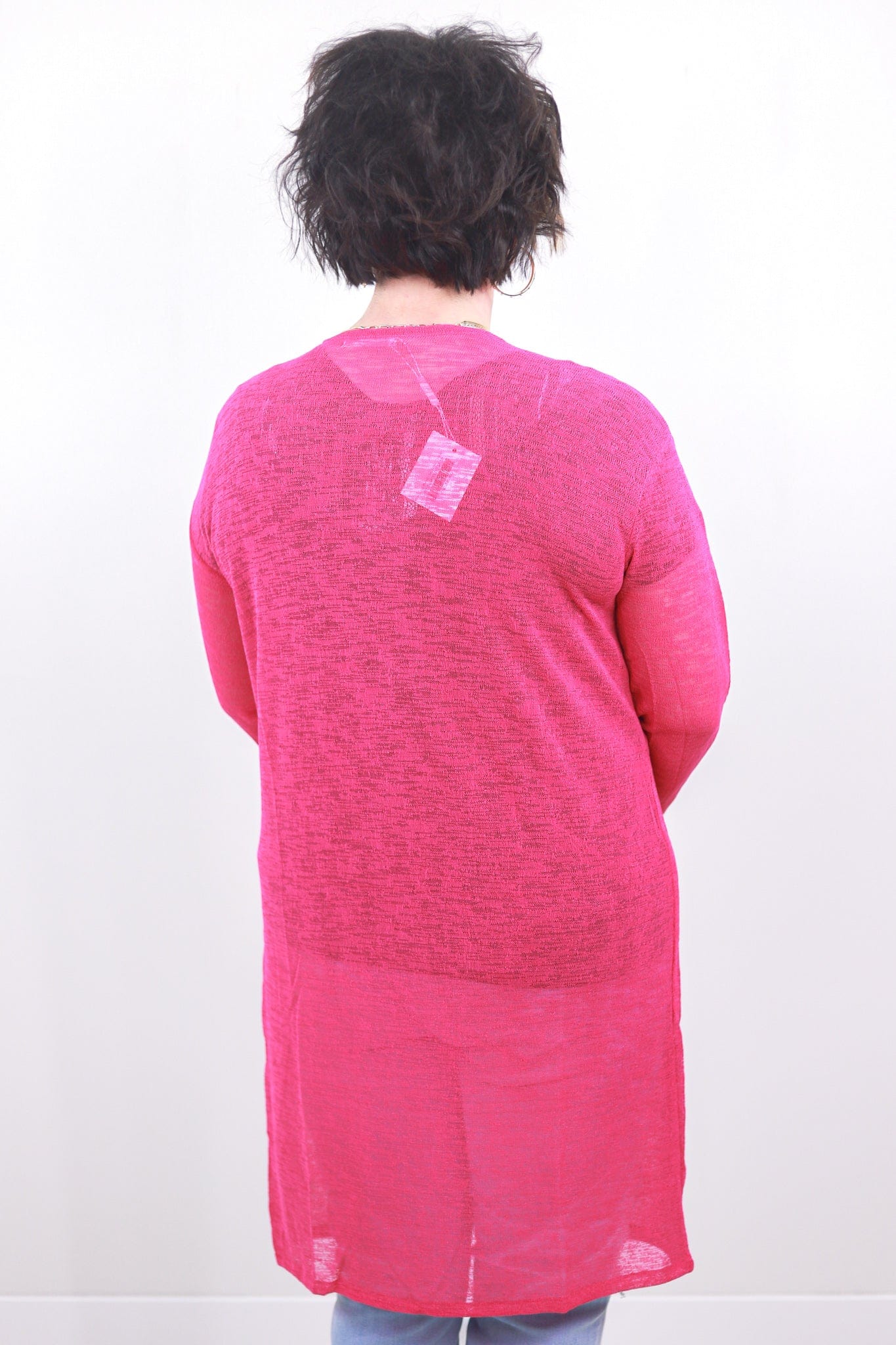 Fuchsia Spring Fling Sheer Cardigan