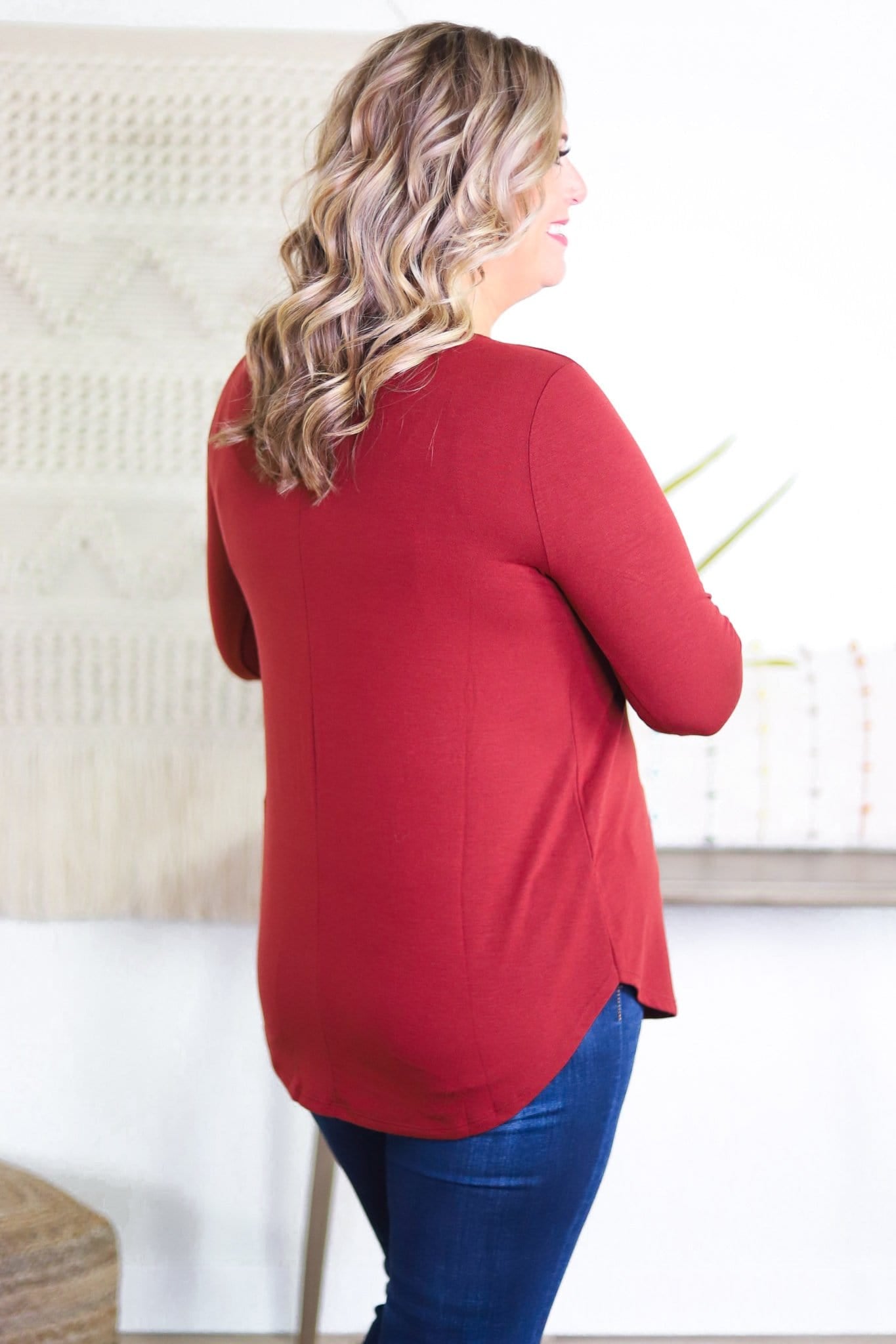 Long Sleeve Vneck - Autumn Hues