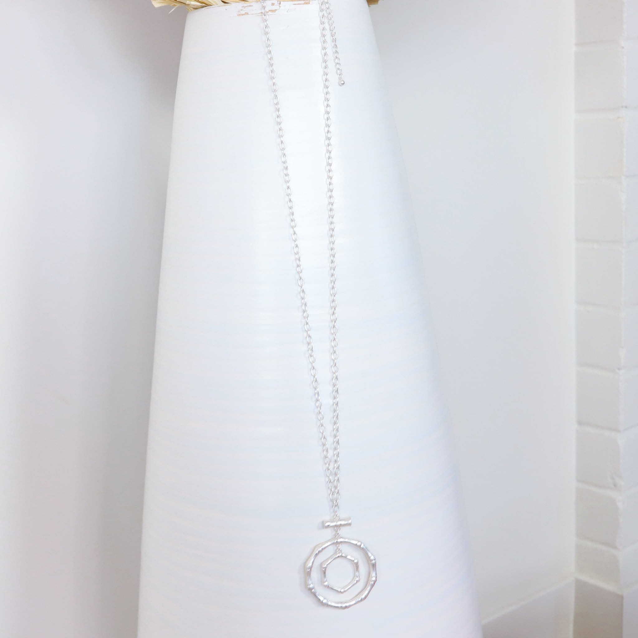 Bamboo Circles Pendant Necklace