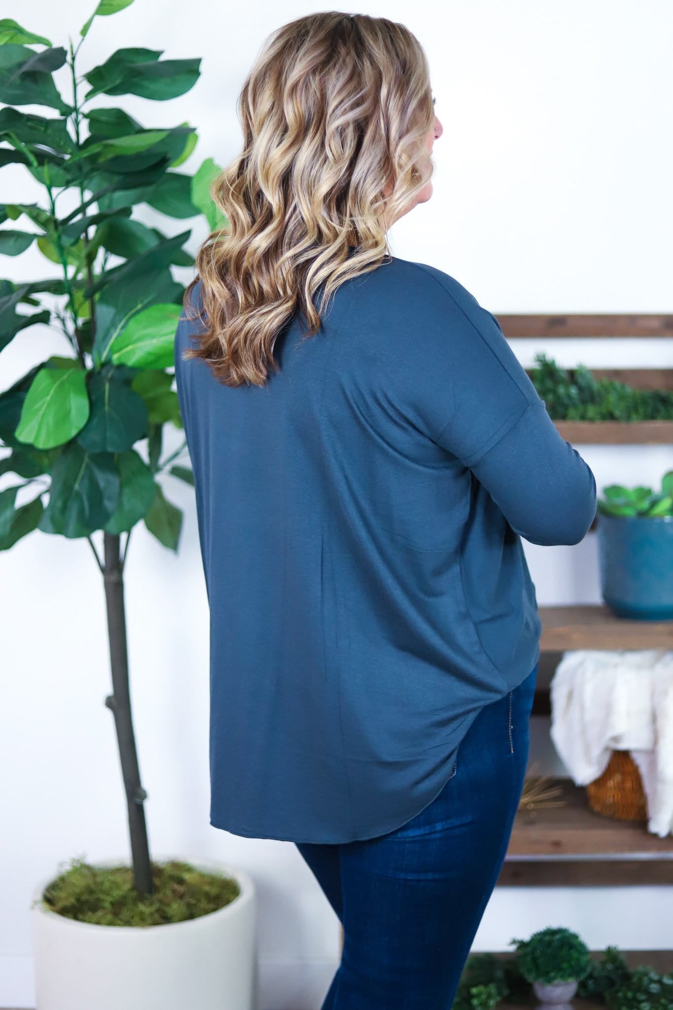 Criss Cross Front Long Sleeve Top