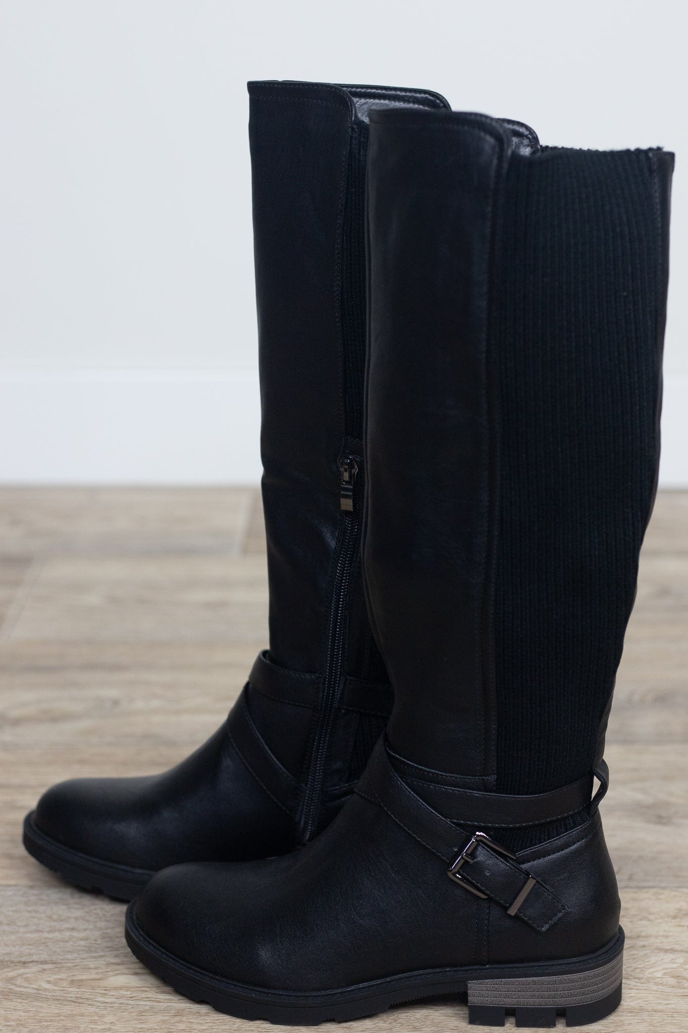 black boots