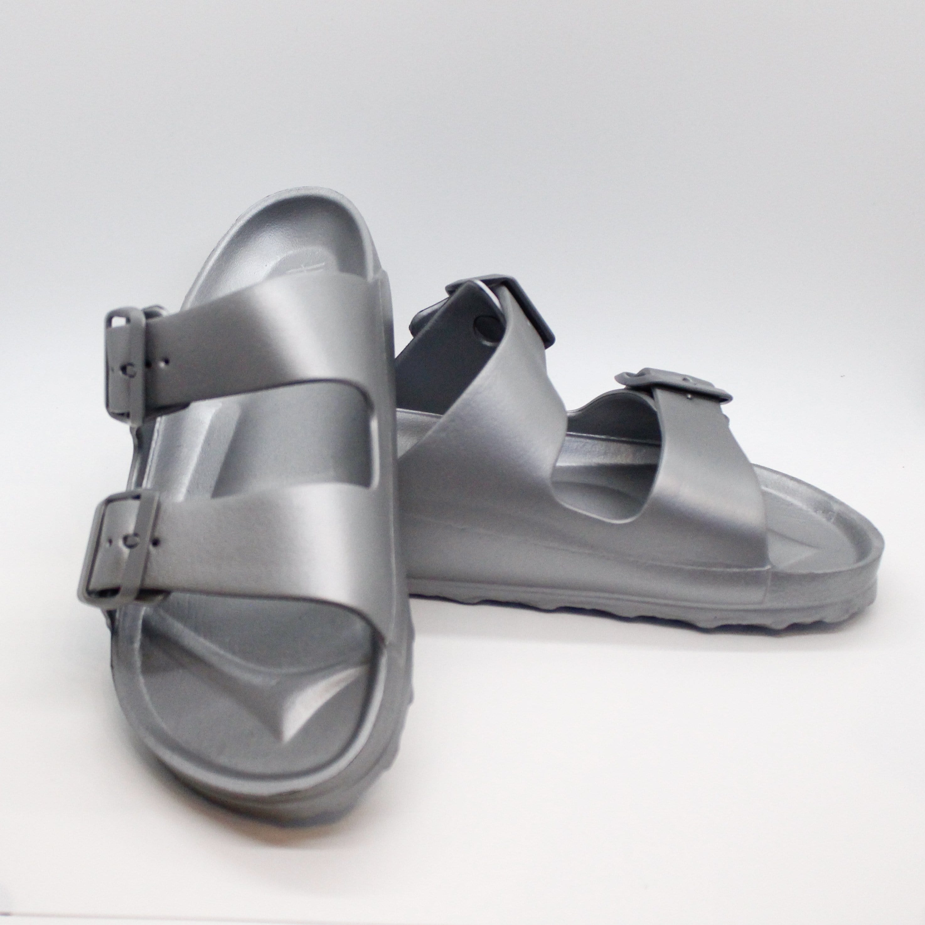 Silver Waterslide Slip On Sandal