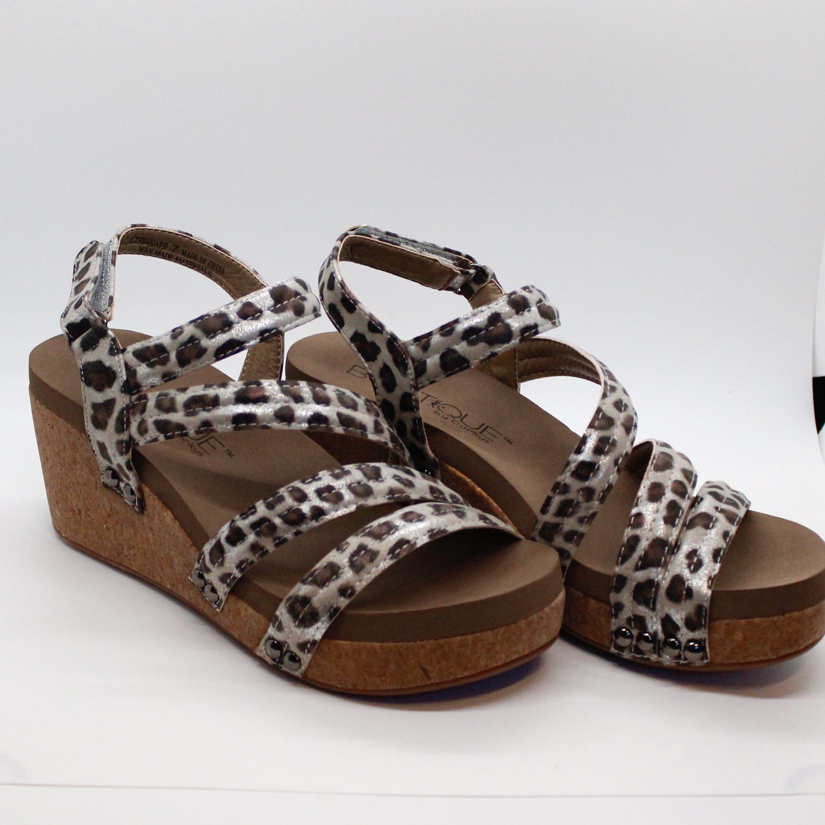 Silver Leopard Lifeguard Wedge