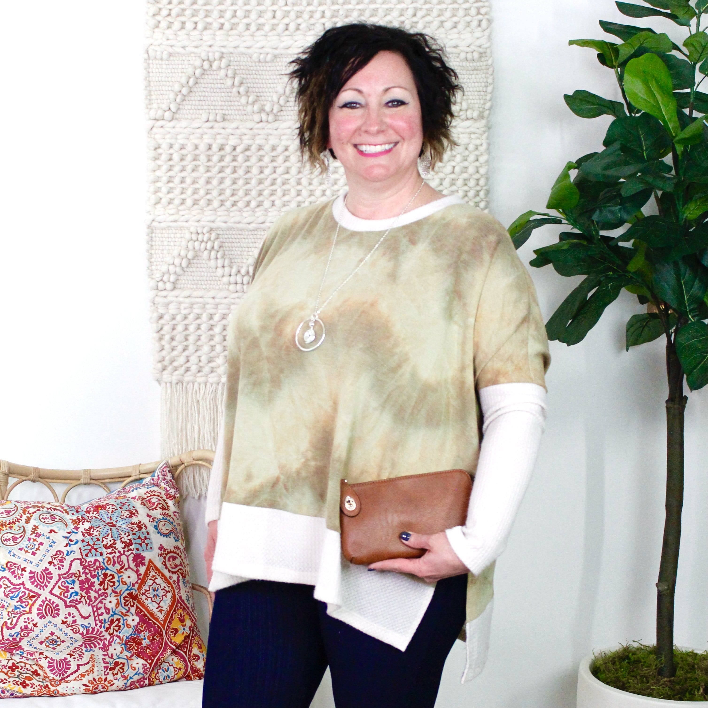 Tie Dye Slouchy Dolman Top