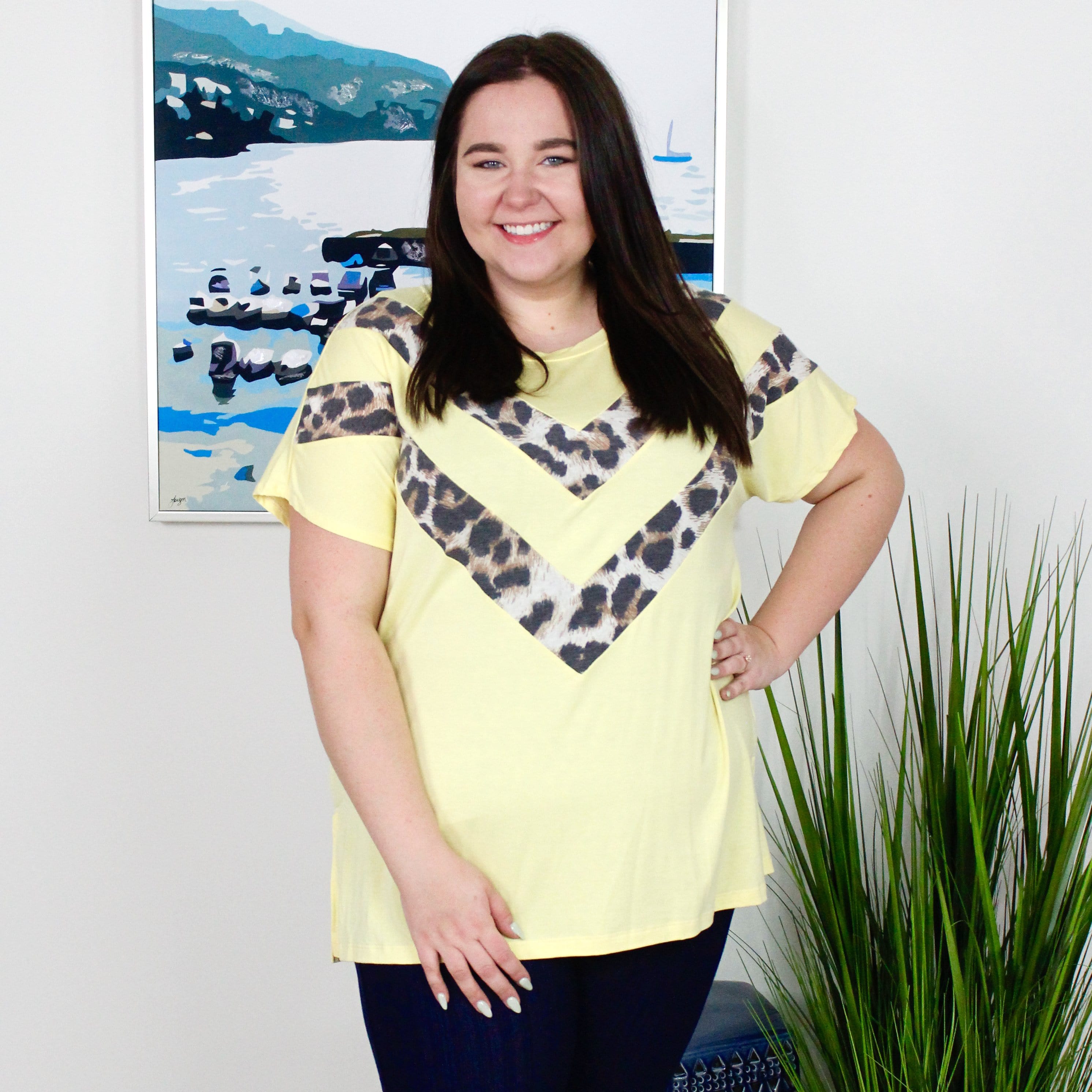 Lemon Leopard Tee
