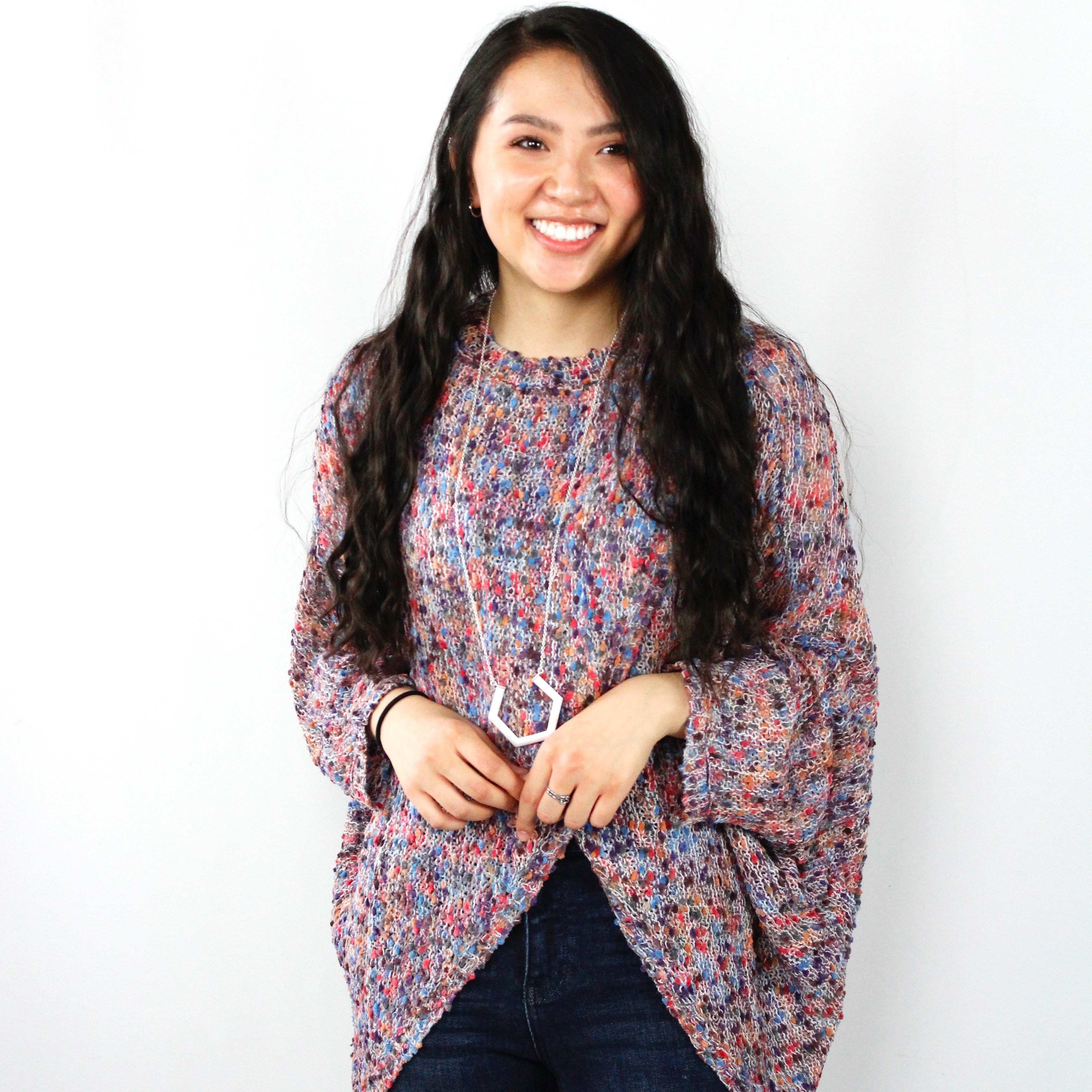 Popcorn Wrap Sweater