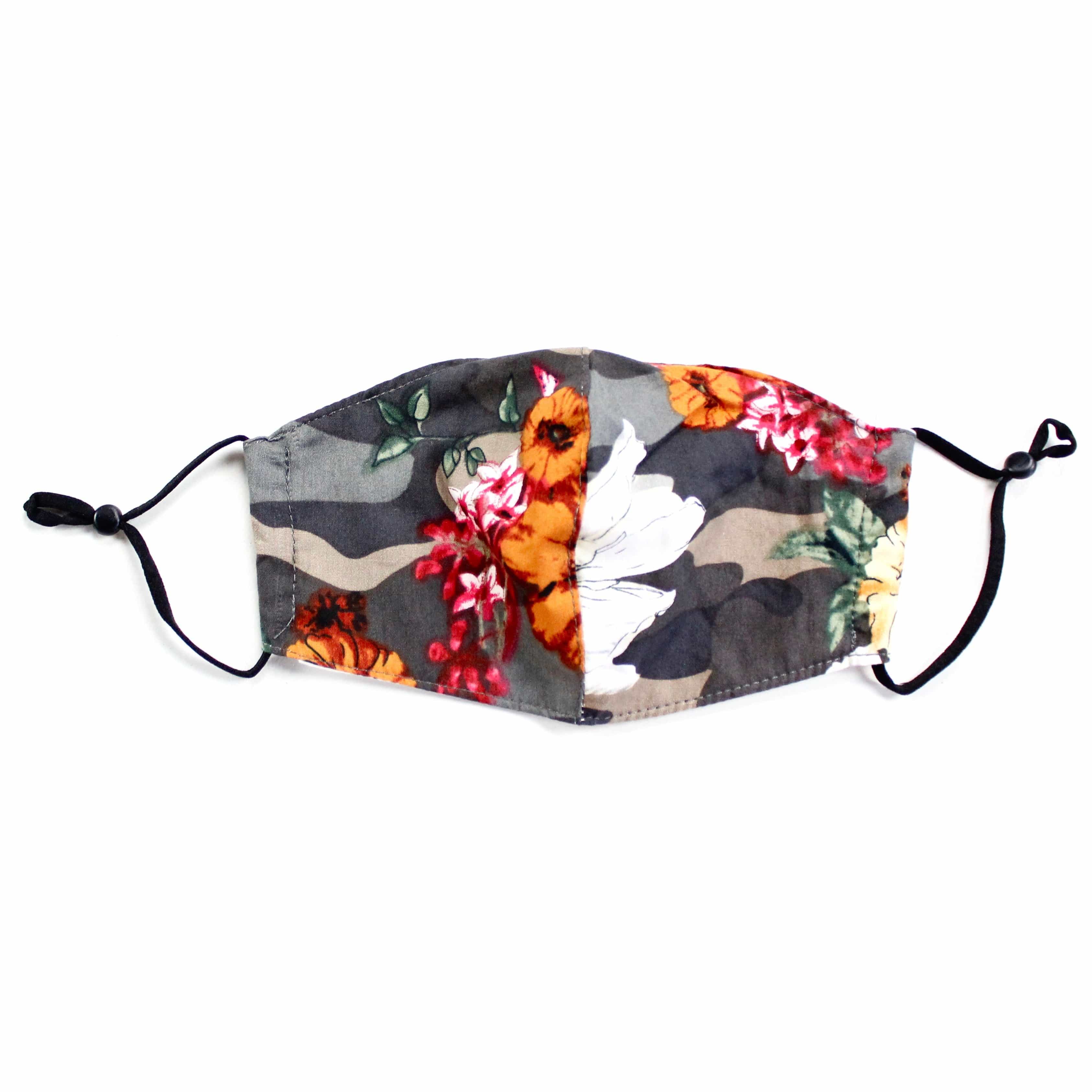Adult Brown Floral Face Covering