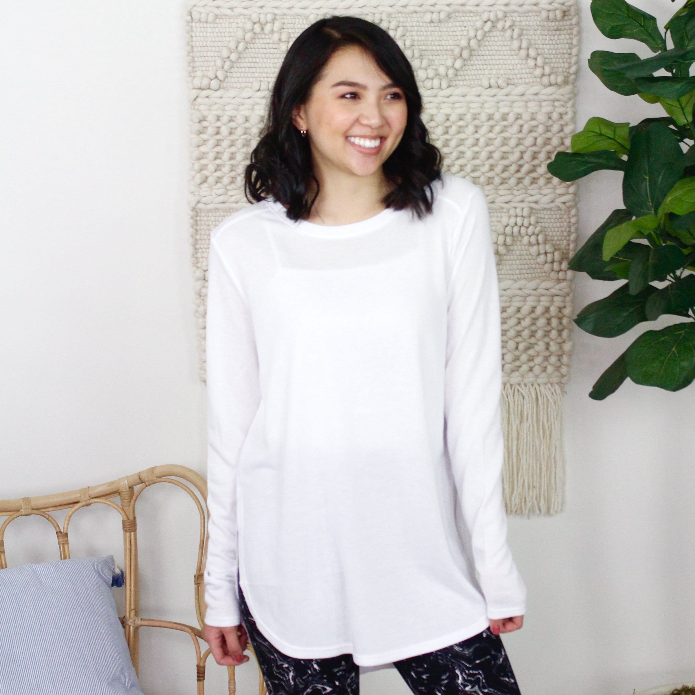 Long Sleeve Flow Top w/Side Slits