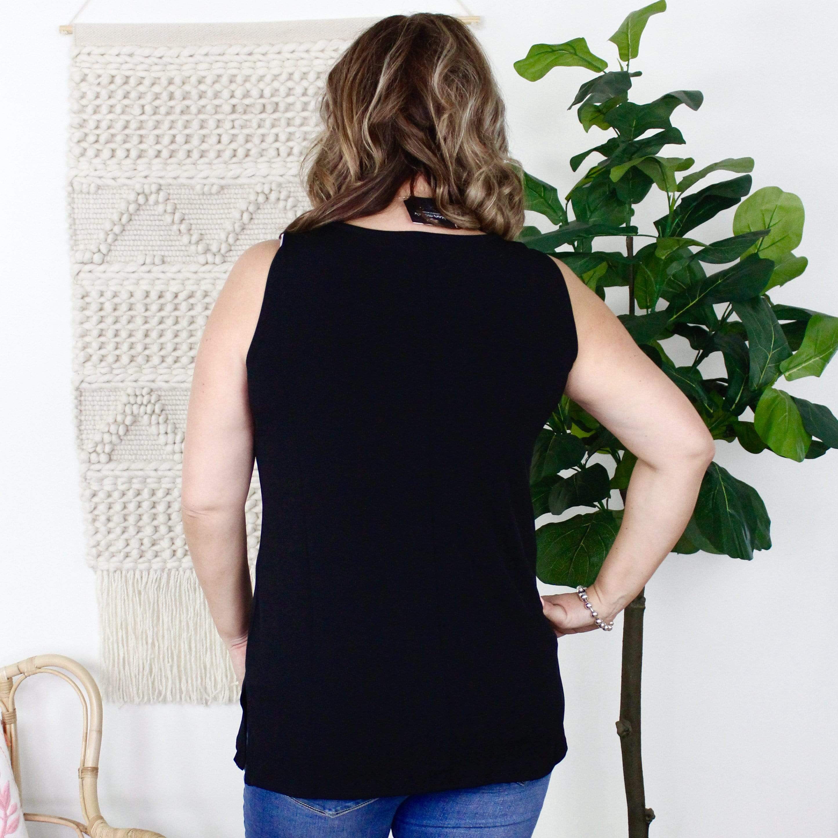 Black Side Slit Favorite Tank