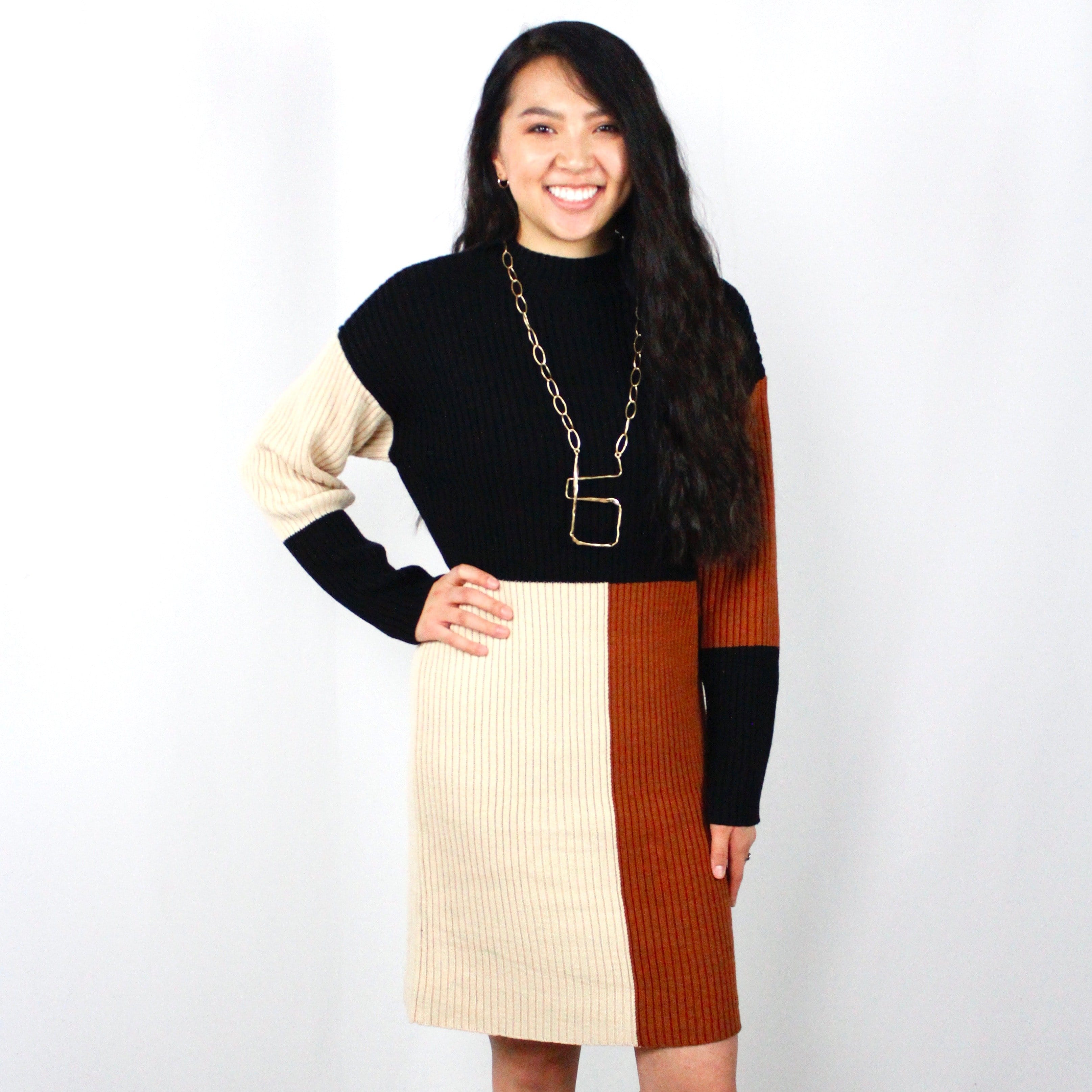 Colorblock Sweater Tunic