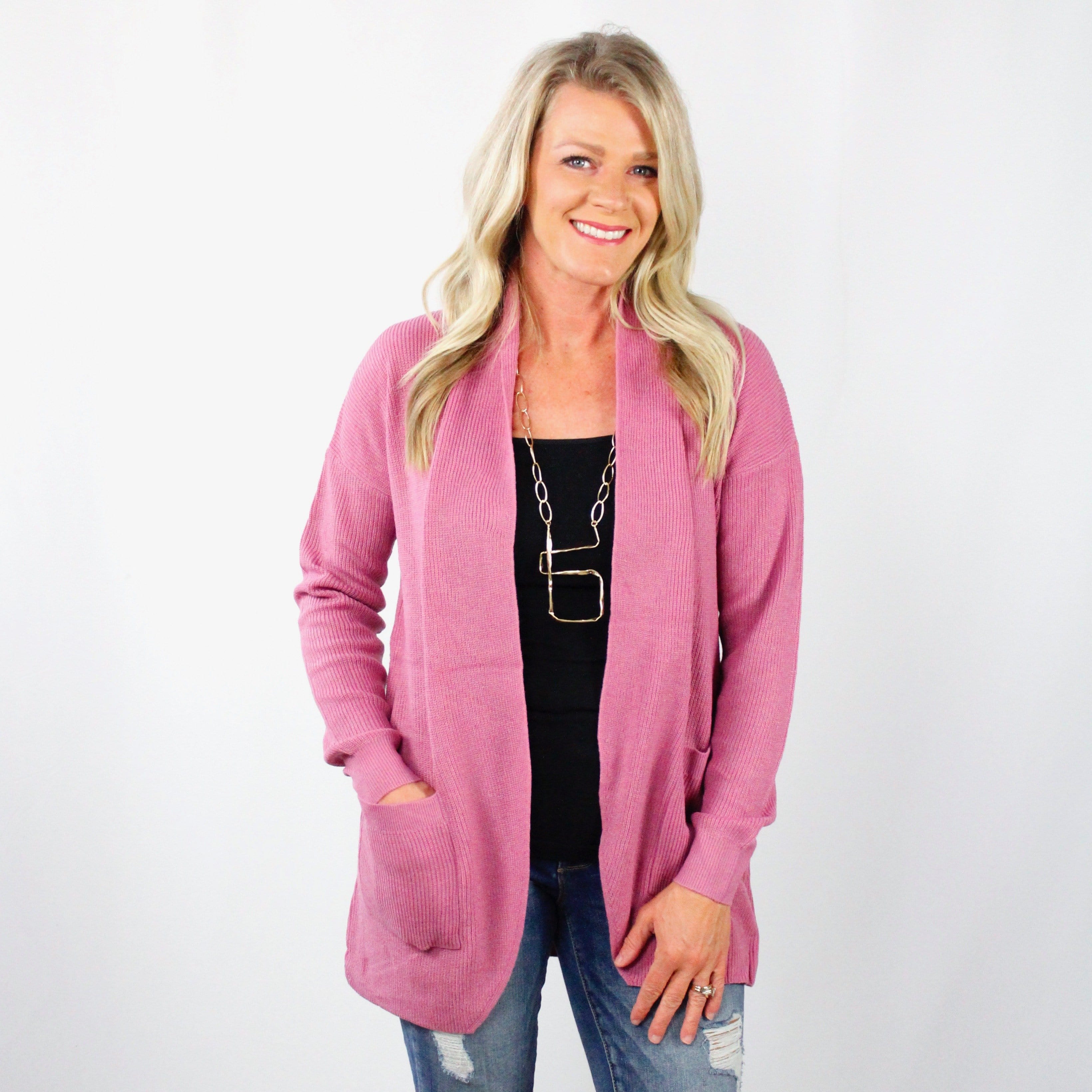 Ribbed Pocket Cardigan