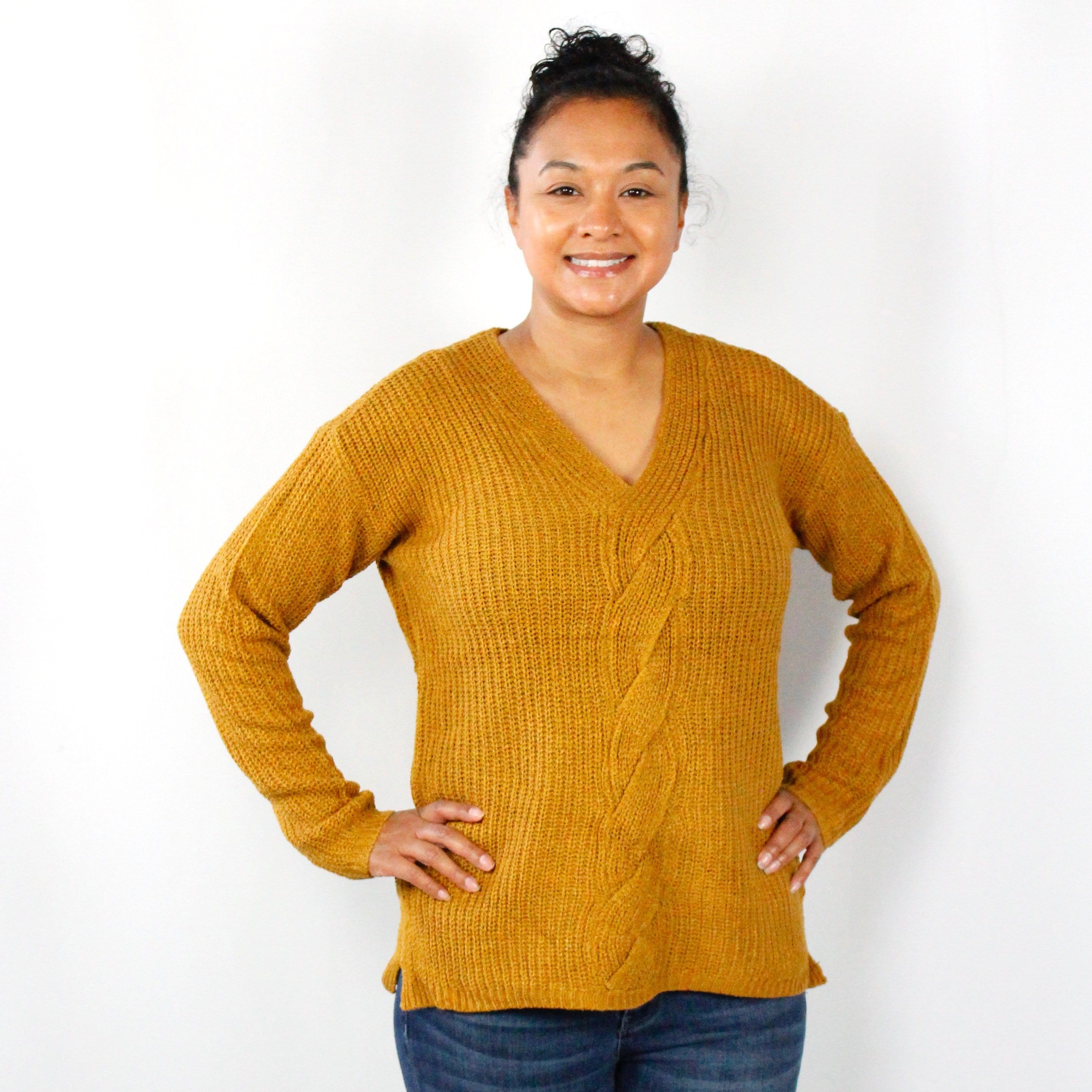 Front Detail Texture Sweater