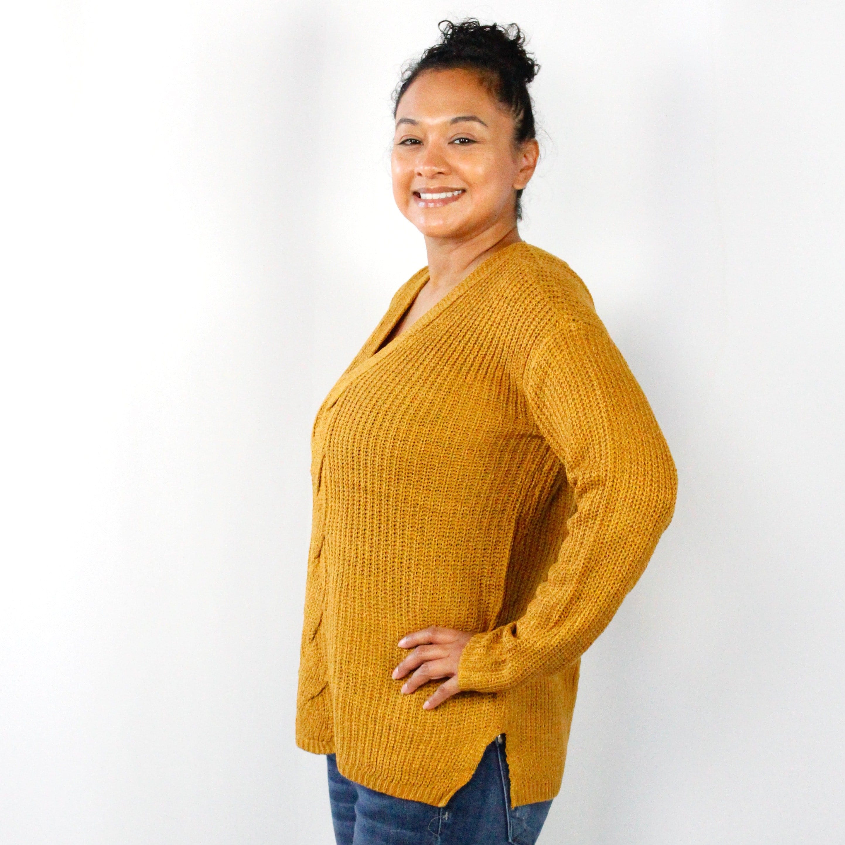 Front Detail Texture Sweater
