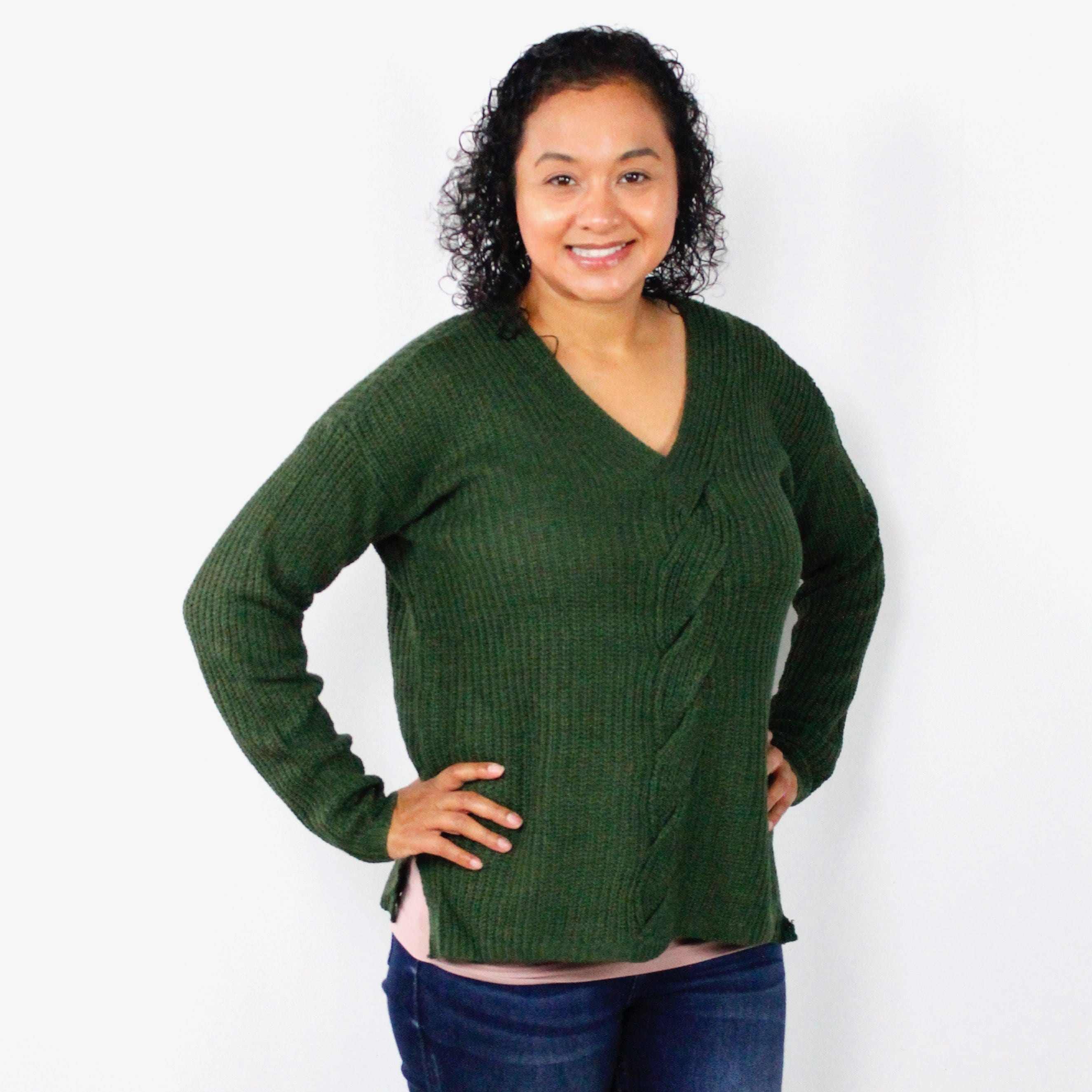 Front Detail Texture Sweater