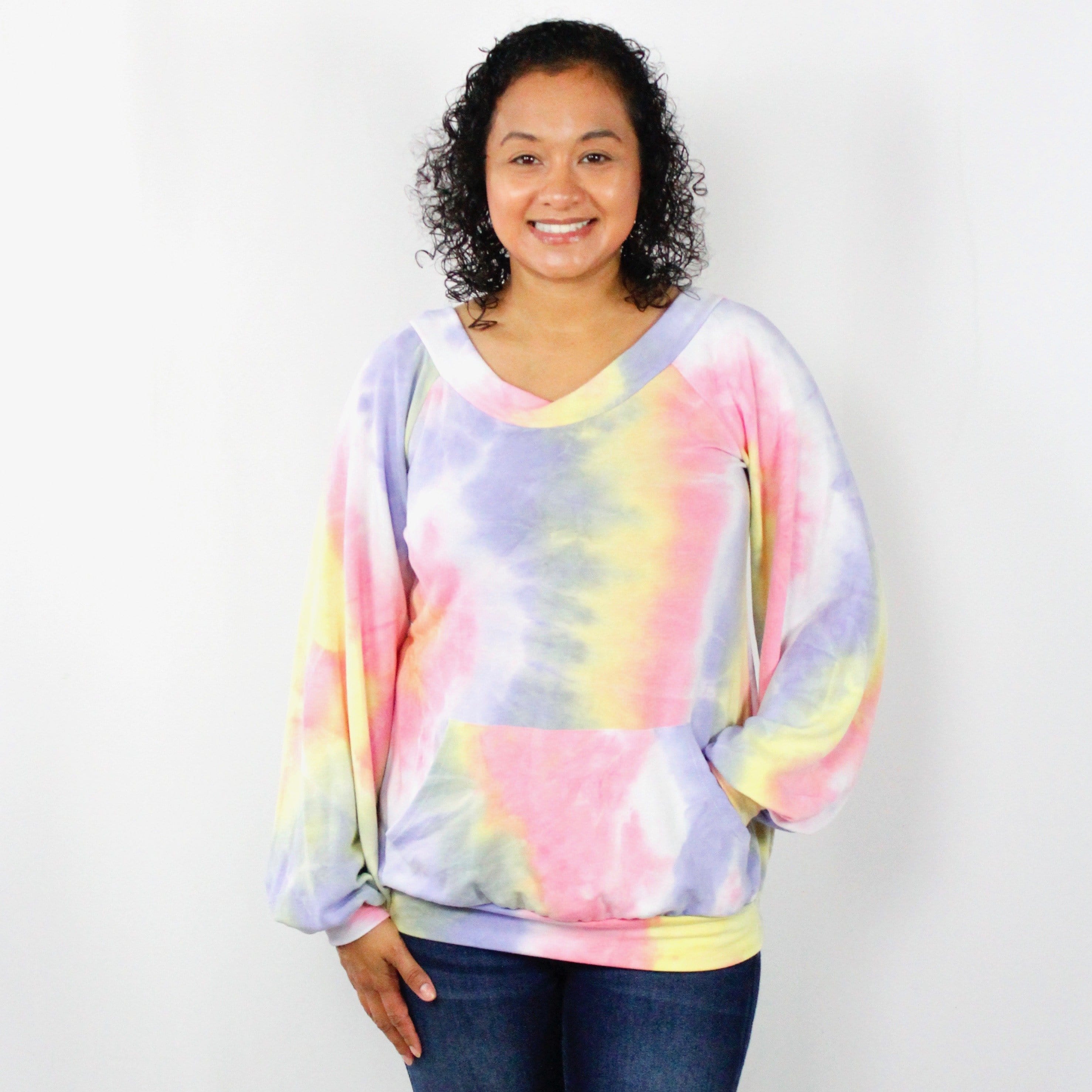 Tiedye Front Pocket Pullover