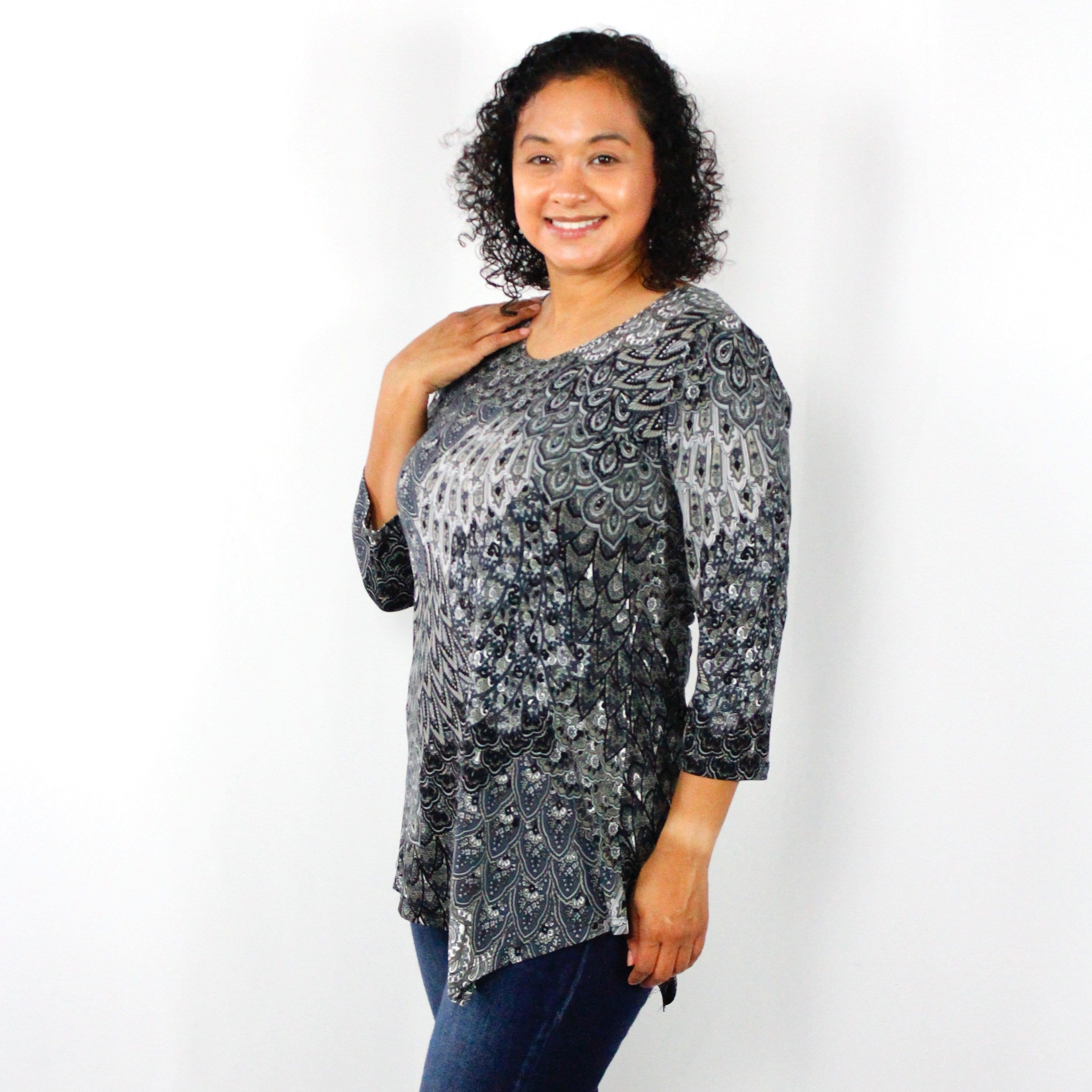 Paisley Print Tunic Top