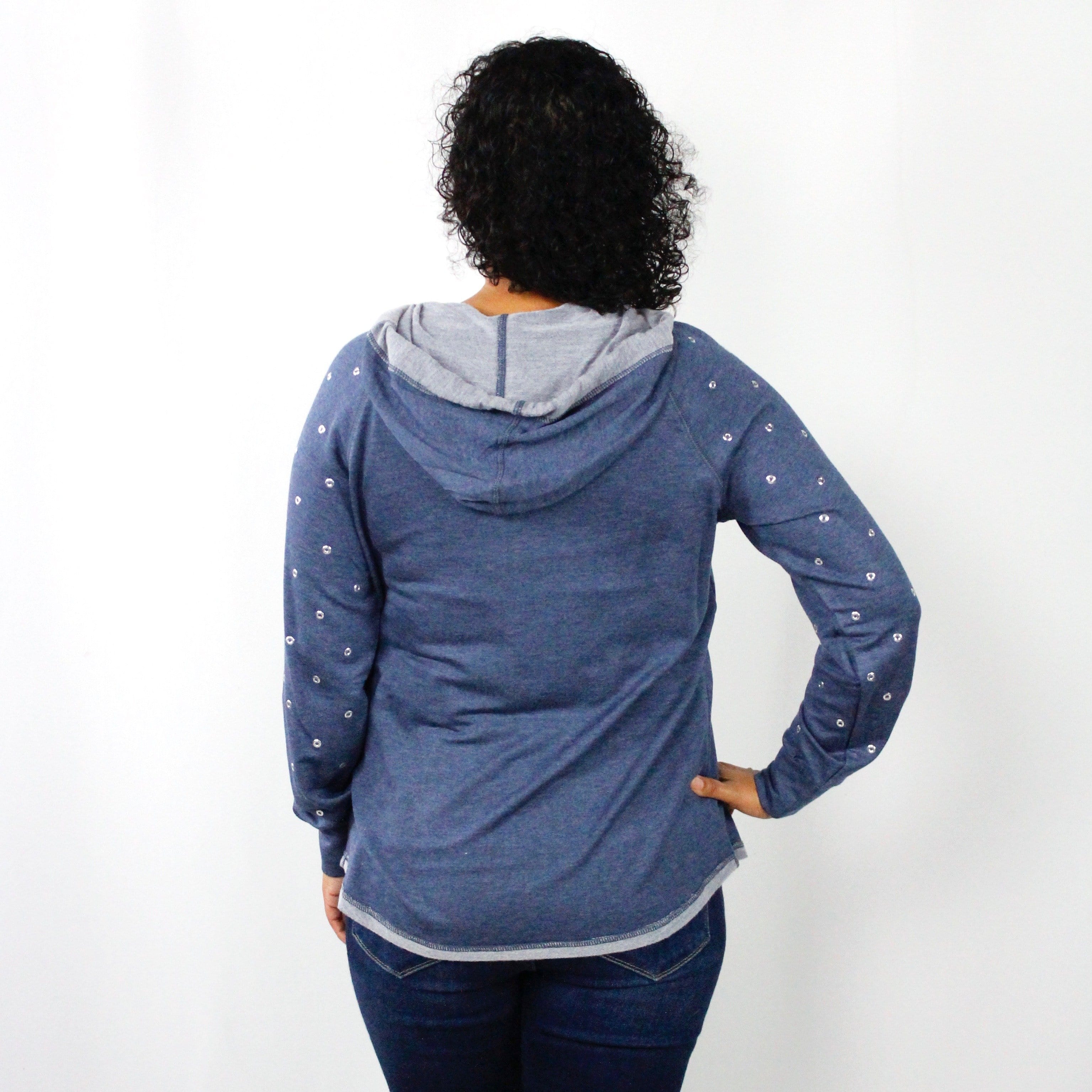 Rivet Zip-Up Sweatshirt