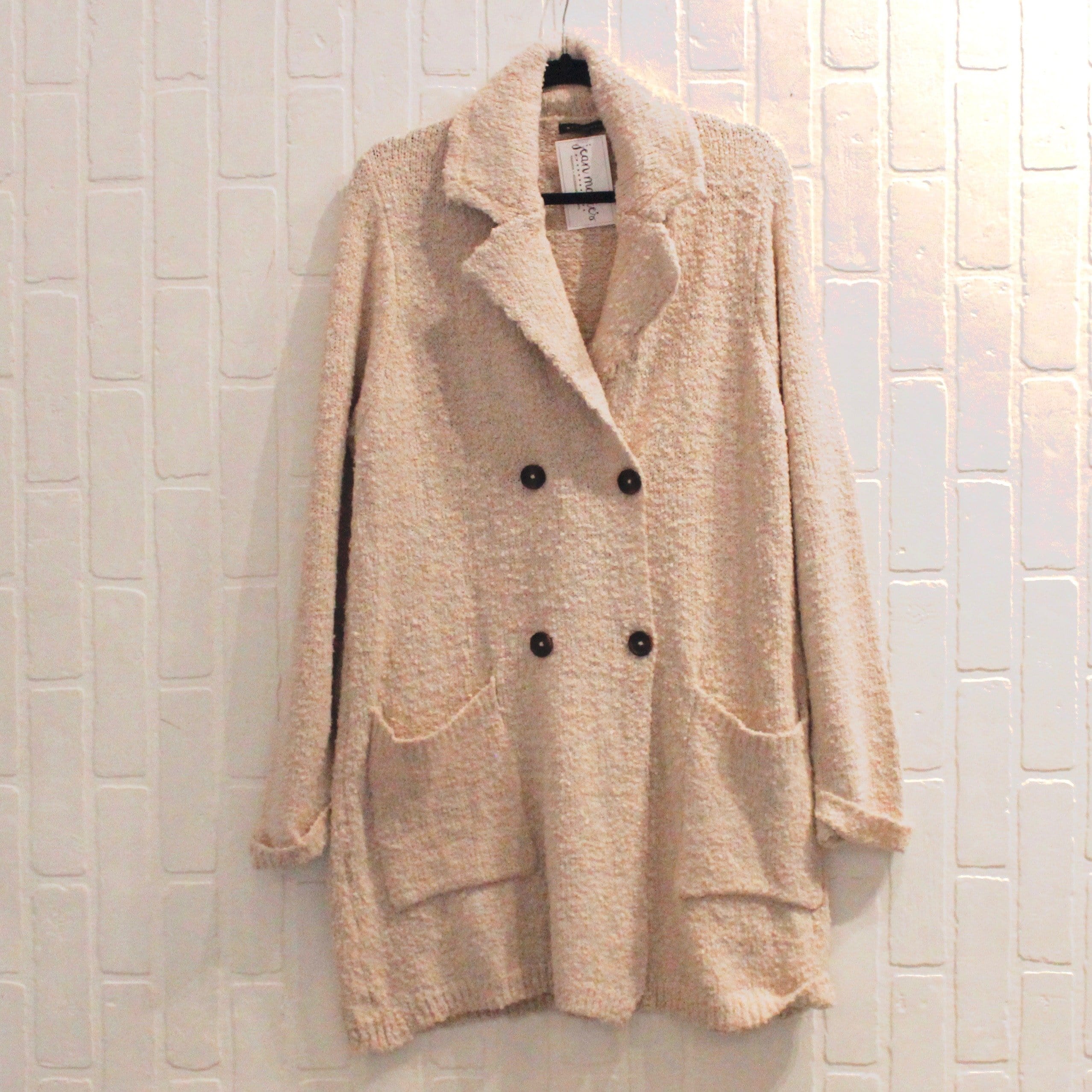 Oatmeal Button Pocket Cardigan