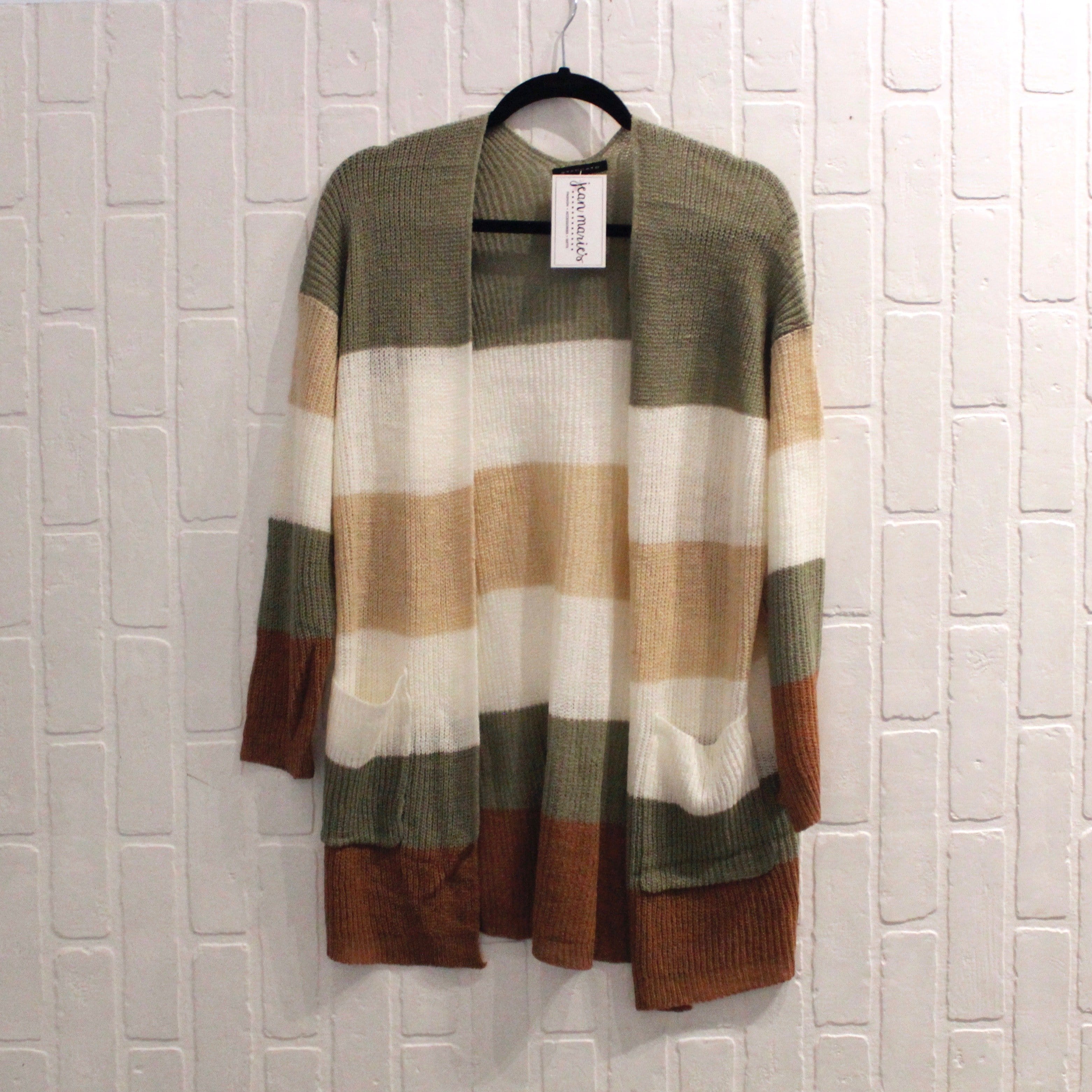 Knit Stripe Pocket Cardigan