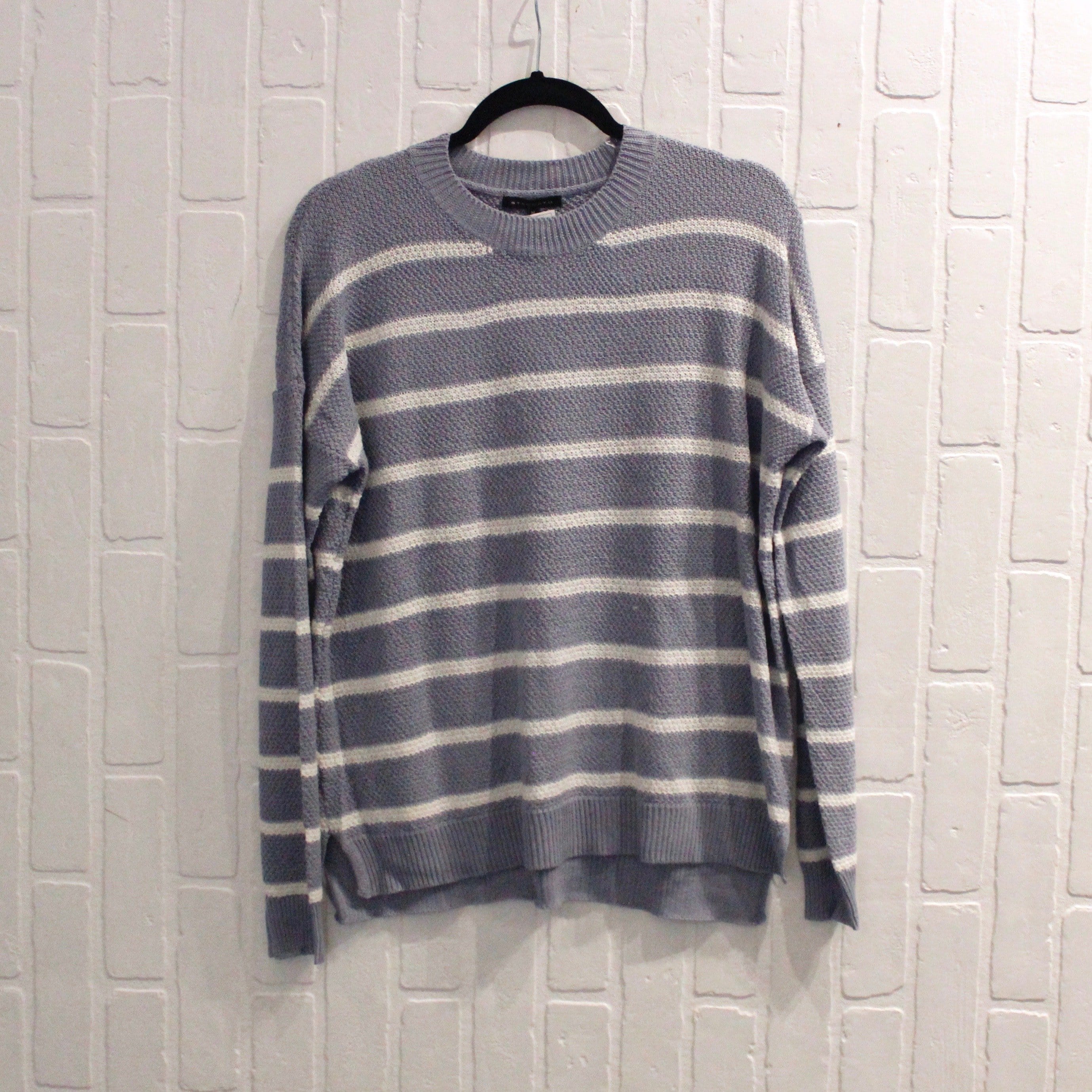 Periwinkle Stripe Texture Sweater
