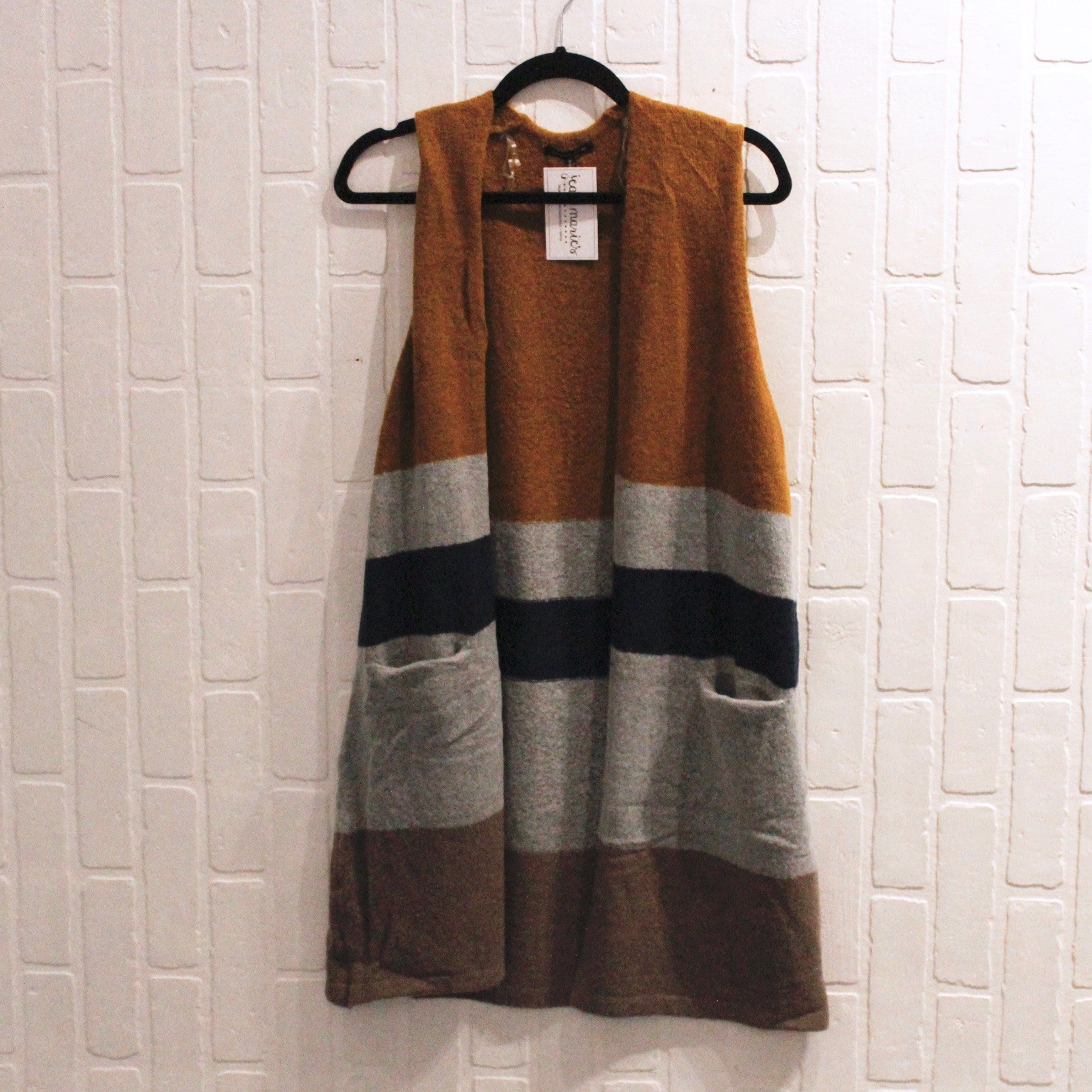 Fall Stripe Sweater Vest