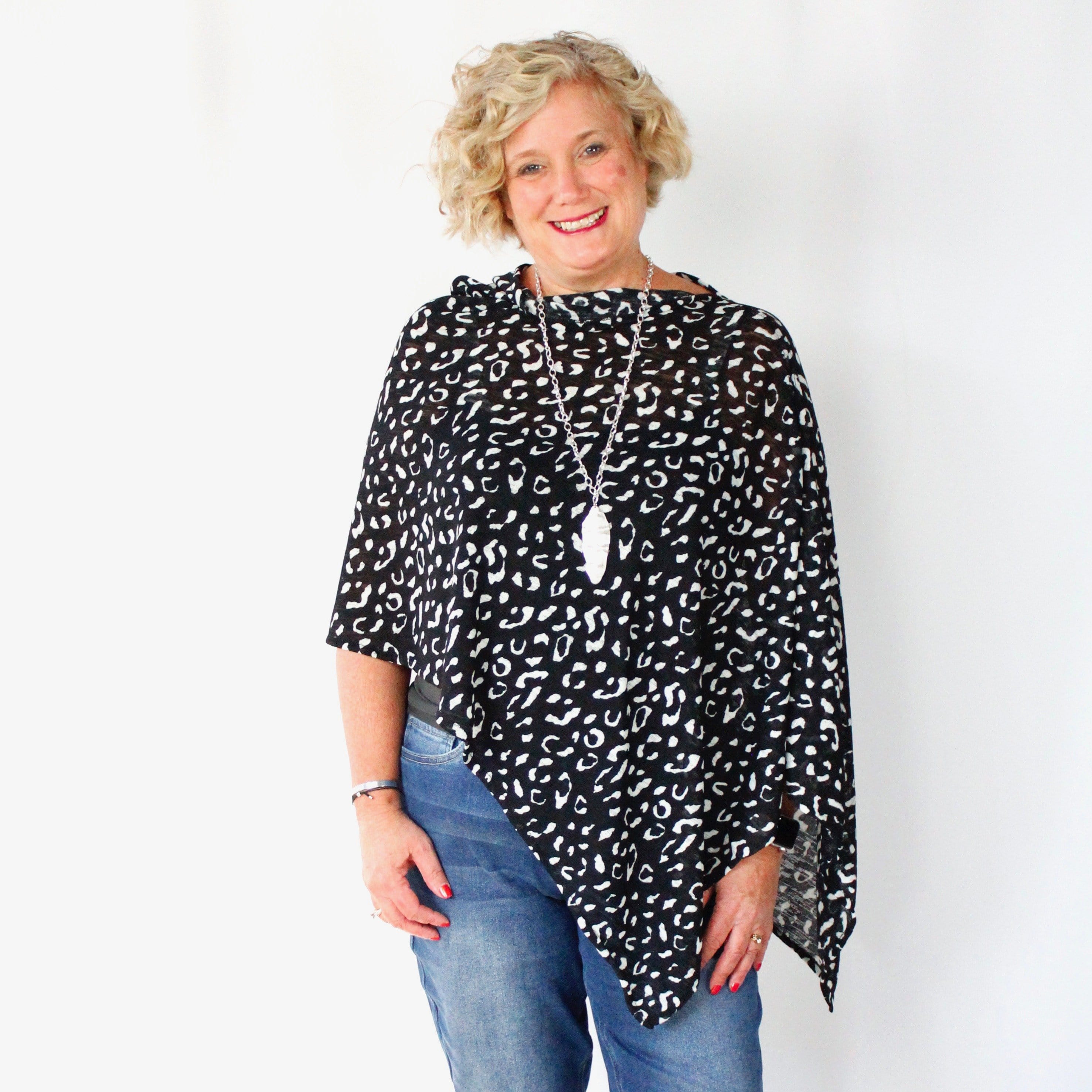 Leopard Print Poncho