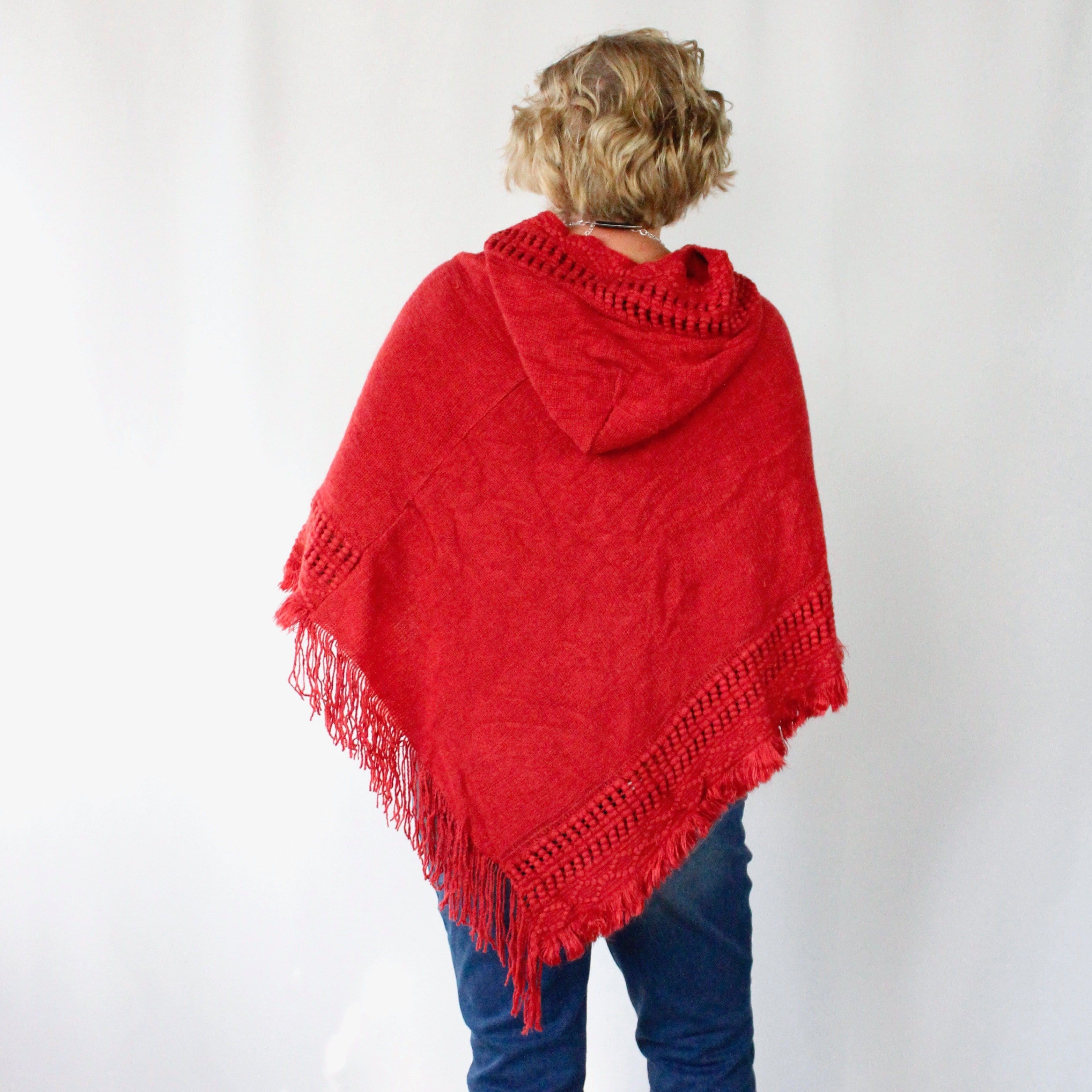 Fringe Lace-Up Poncho