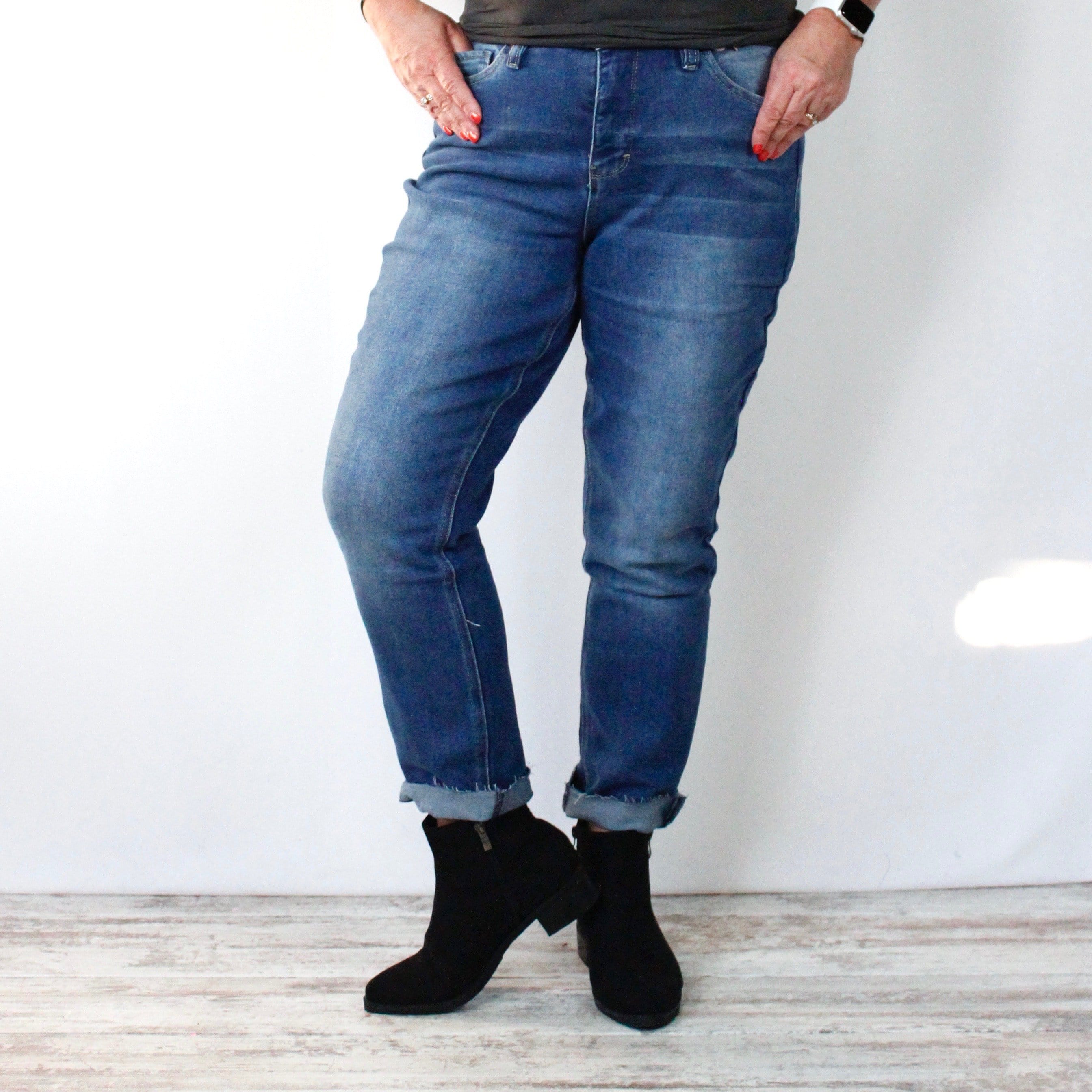 Vintage Raw Hem Straight Leg Denim
