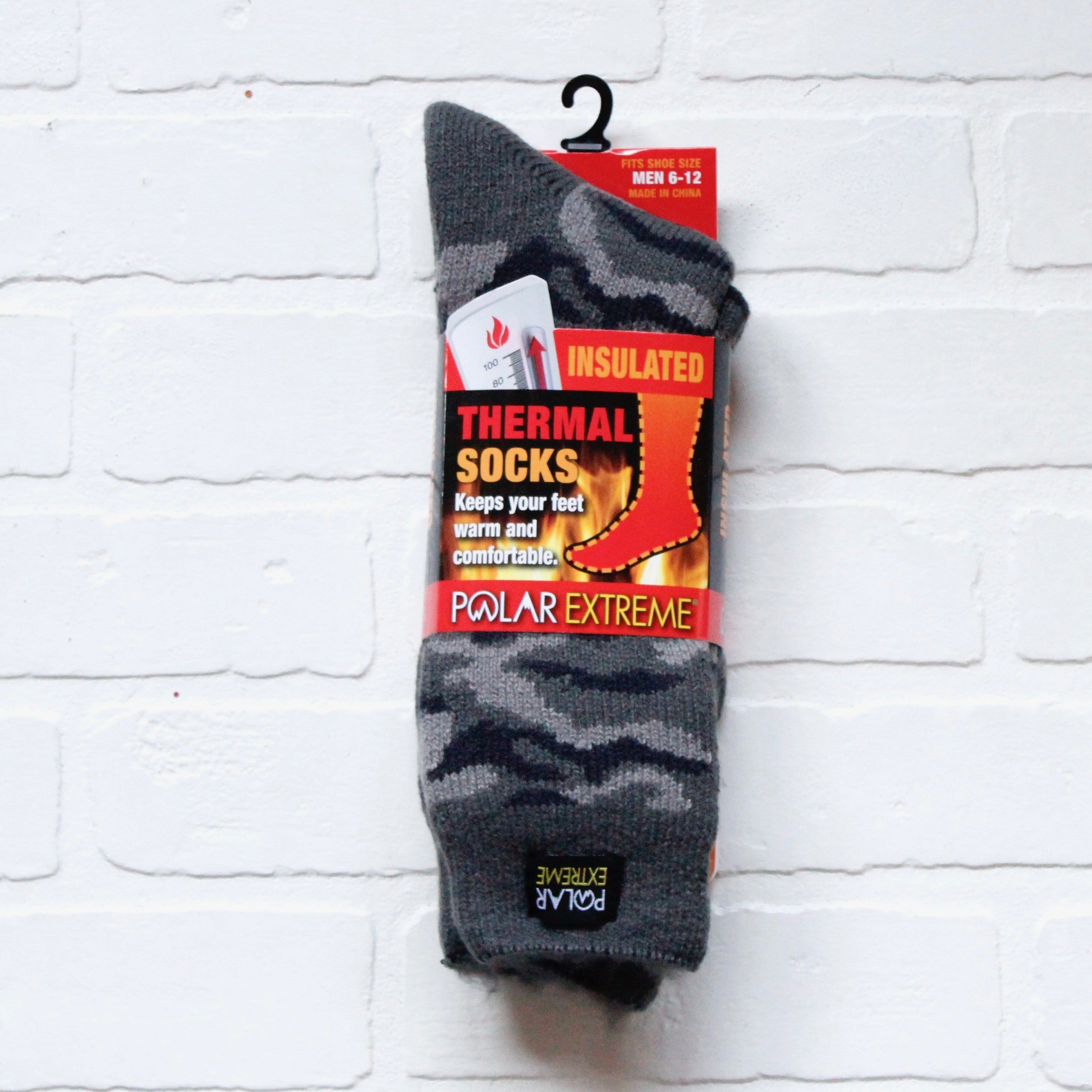 Polar Extreme Heat Men's Camo Sock Asst