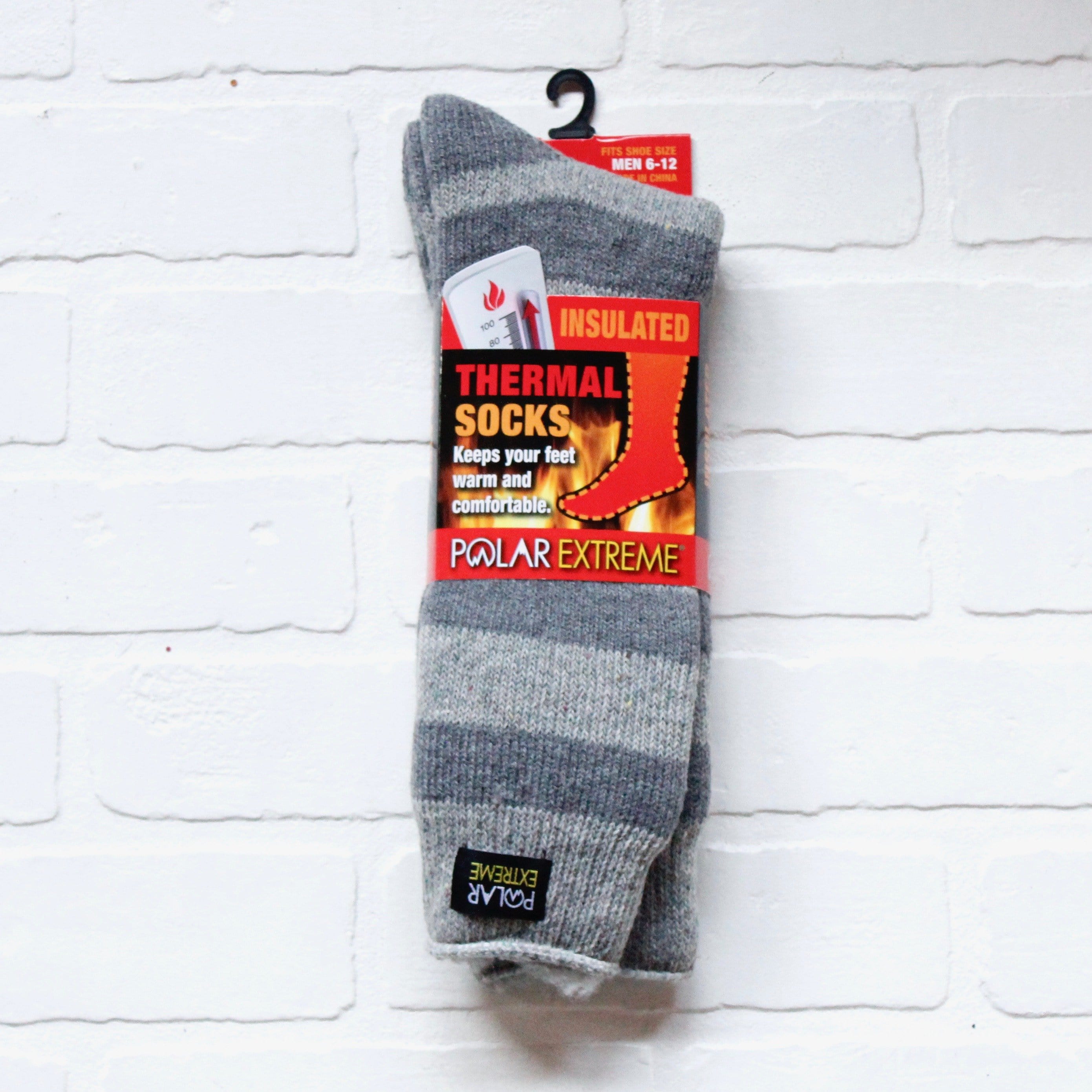 Polar Extreme Heat Men's Stripe & Solid Sock Asst