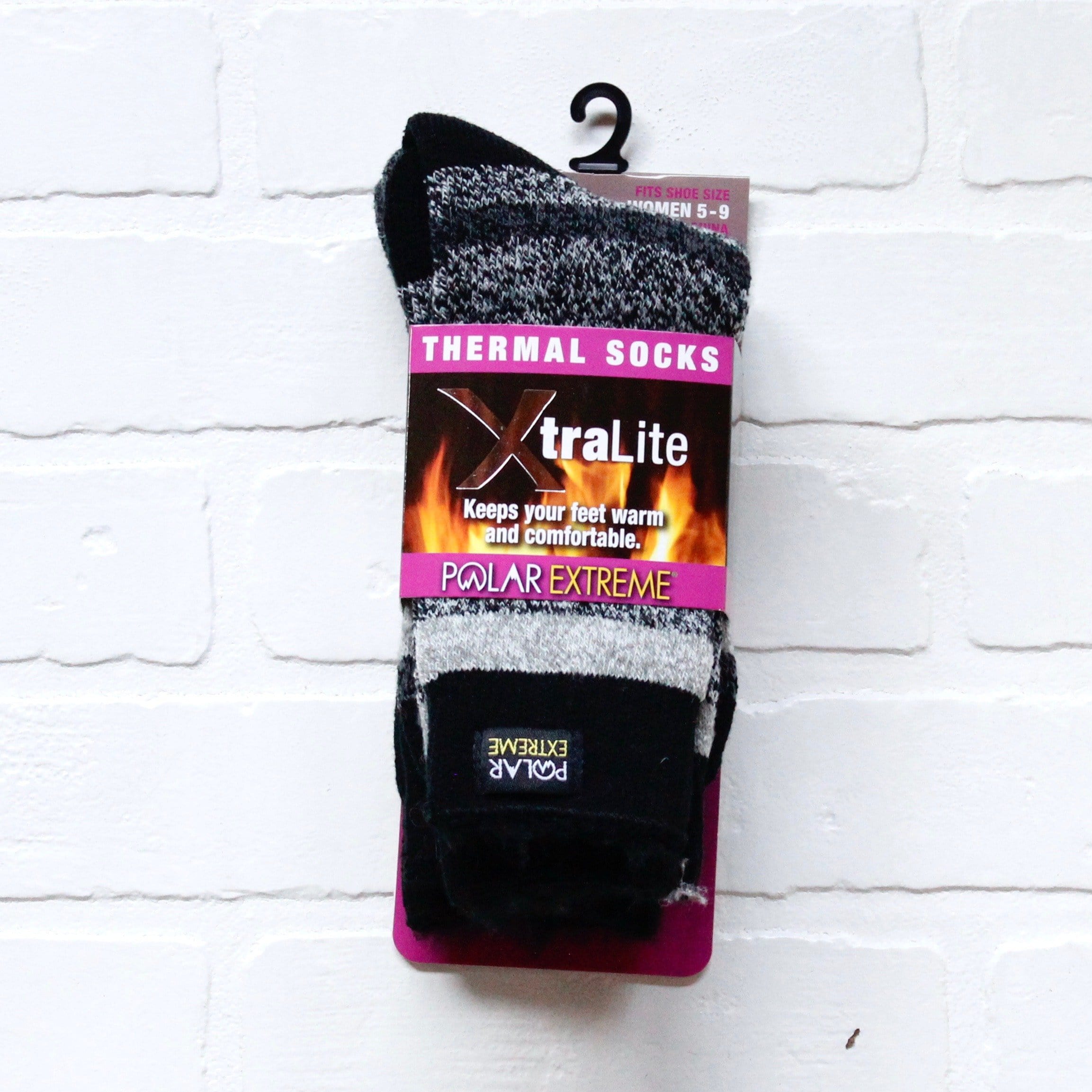 Polar Extreme Heat Xtra Light Women's Brushed Sock 2pk