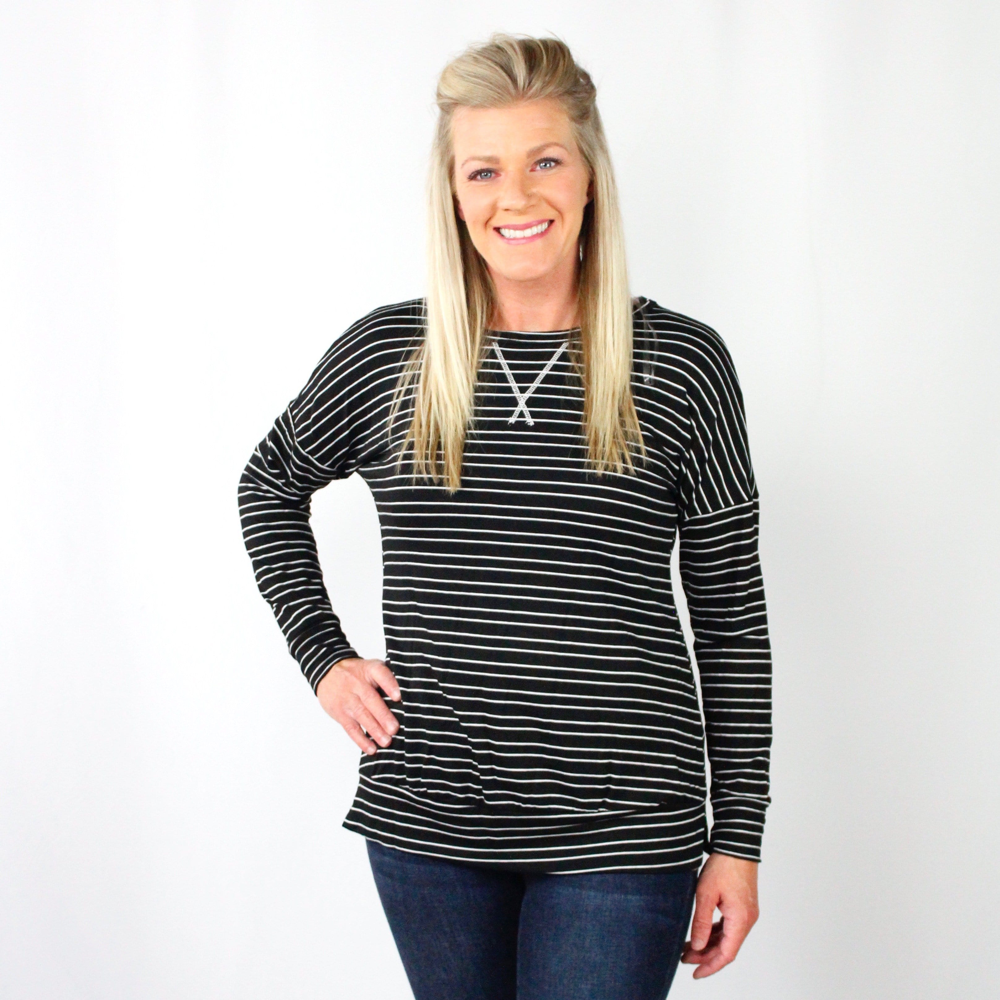 Stripe Weekender Top