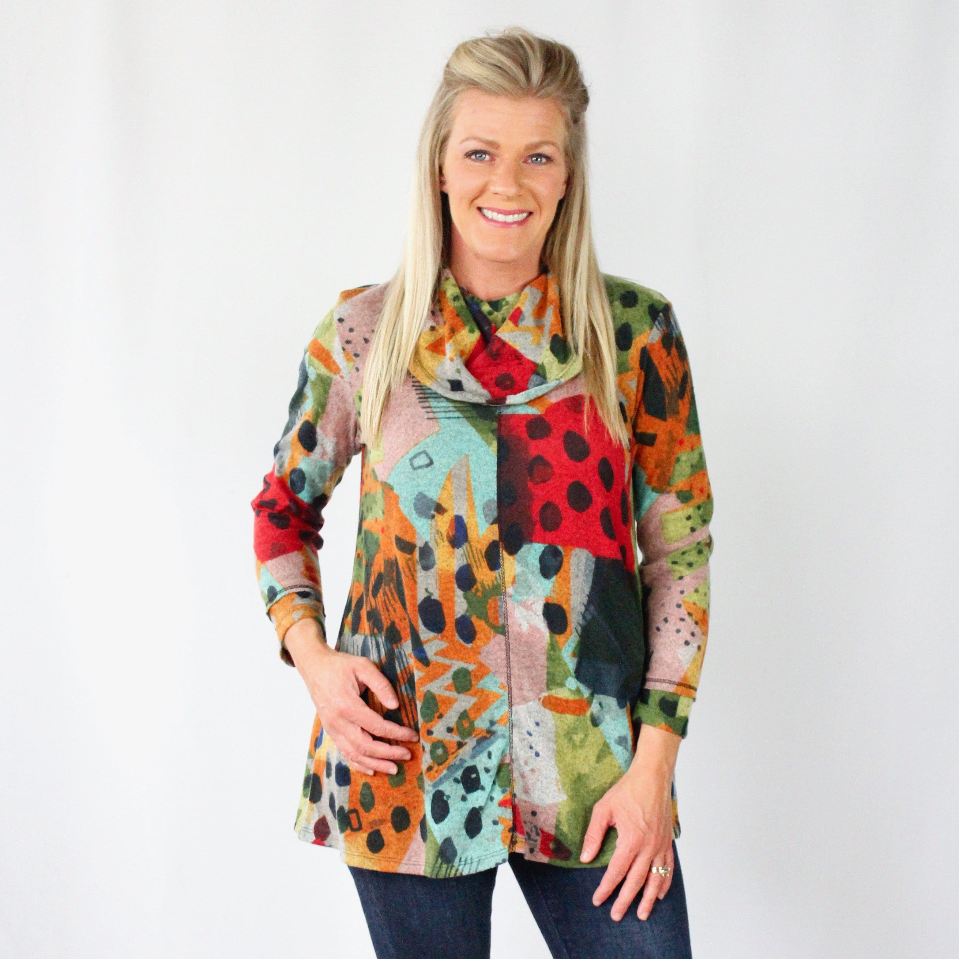 Pop Art Cowl Tunic