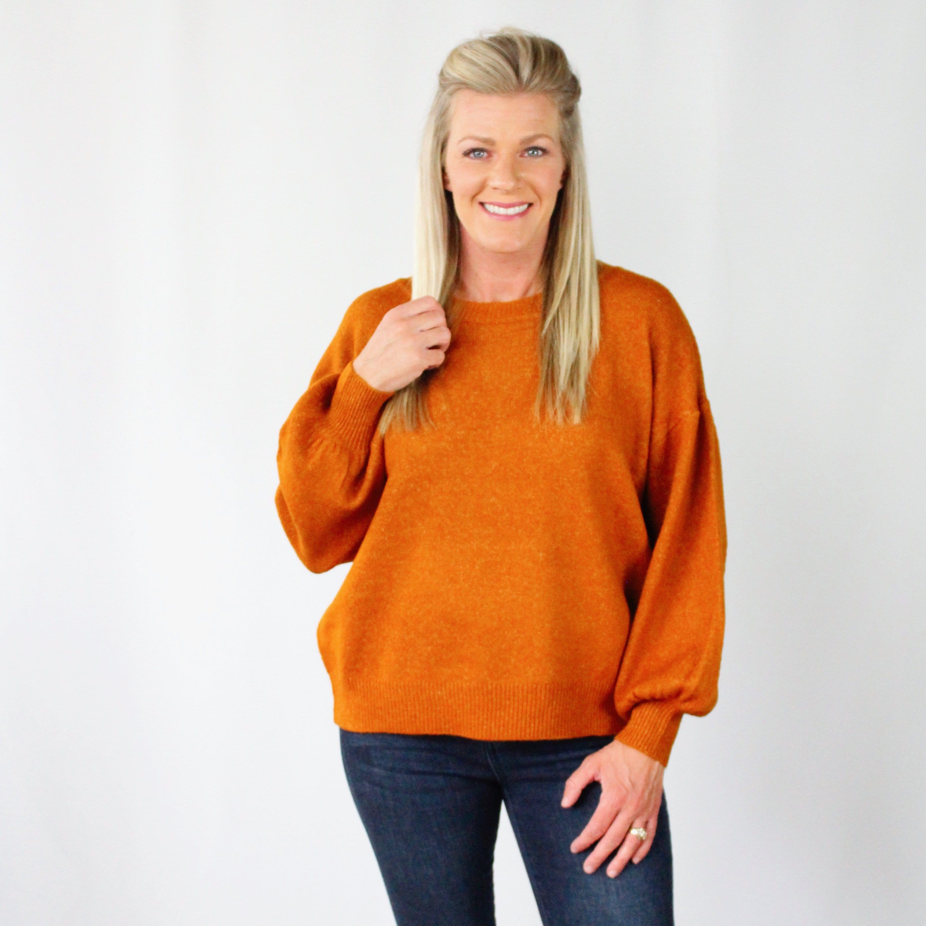 Rust Basic Knit Sweater