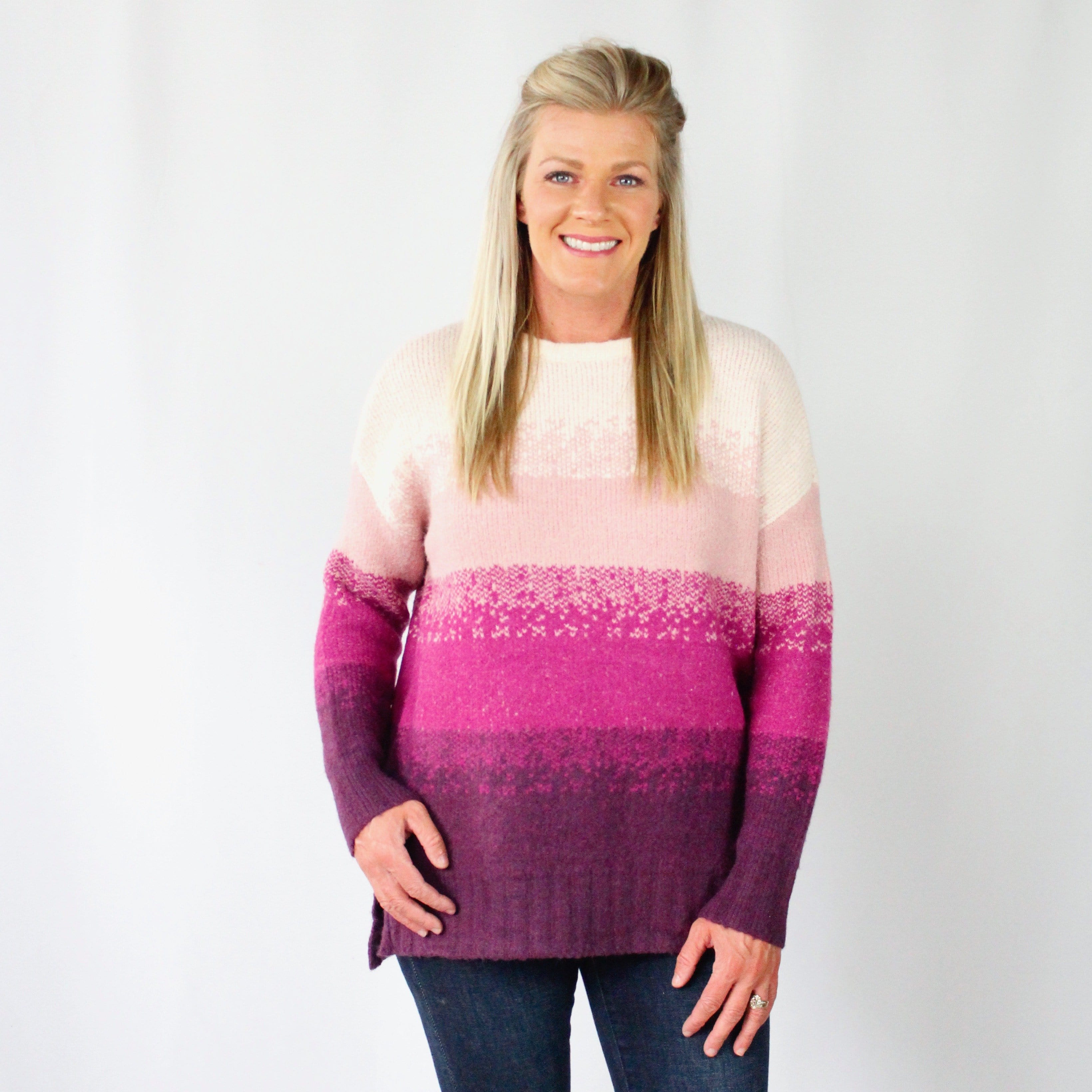 Ombre Sweater Plum Deal Steal 12-22-20