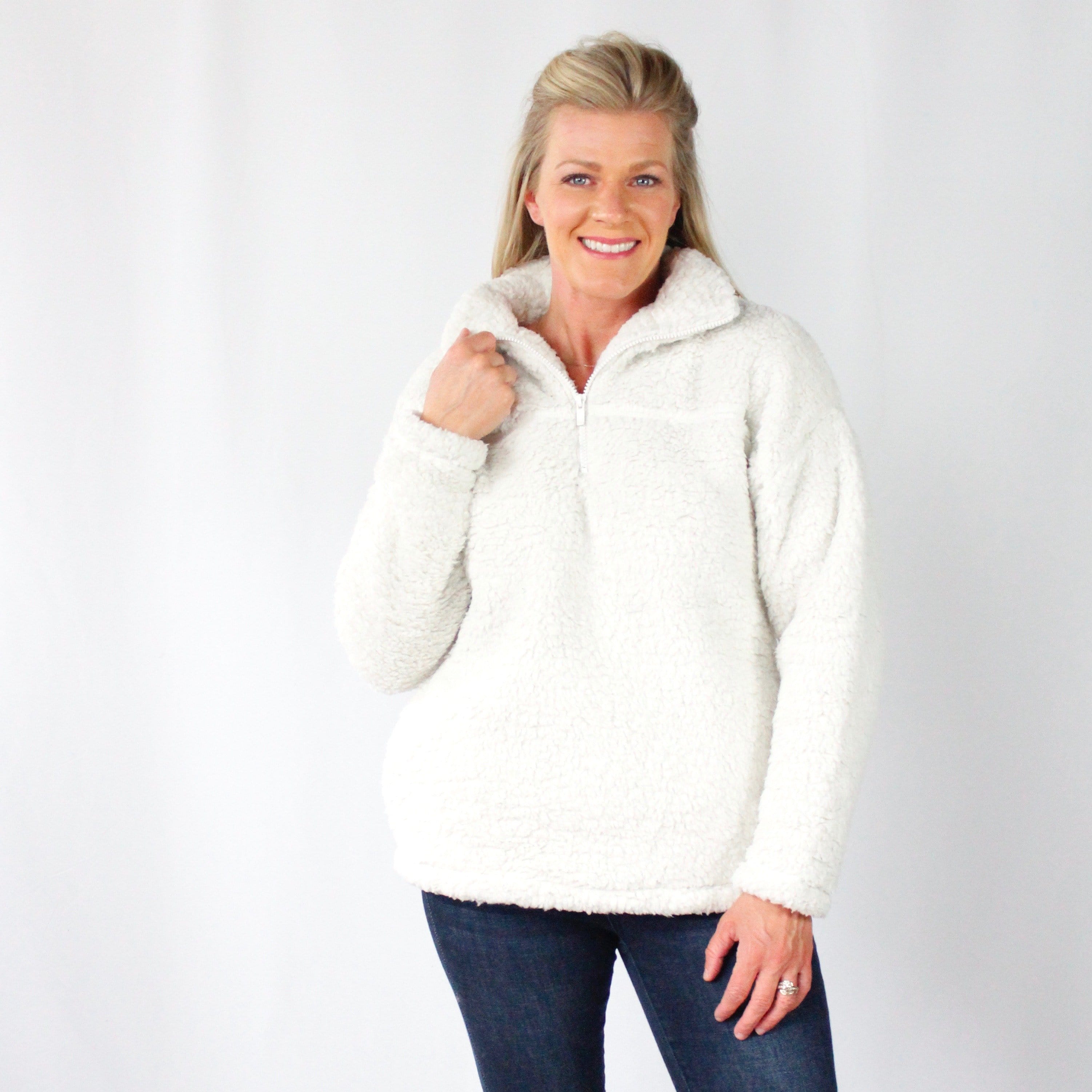 Sherpa Half Zip Pullover