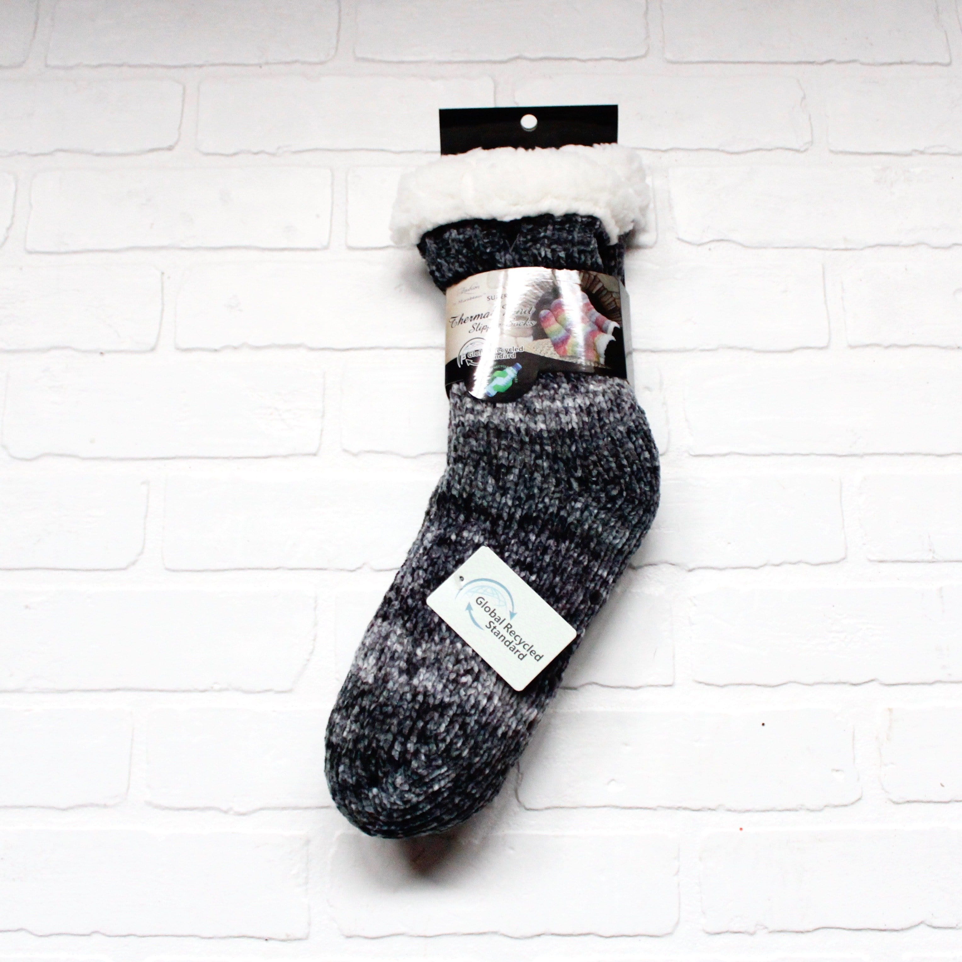 Ombre Yarn Thermal Slipper Socks Asst